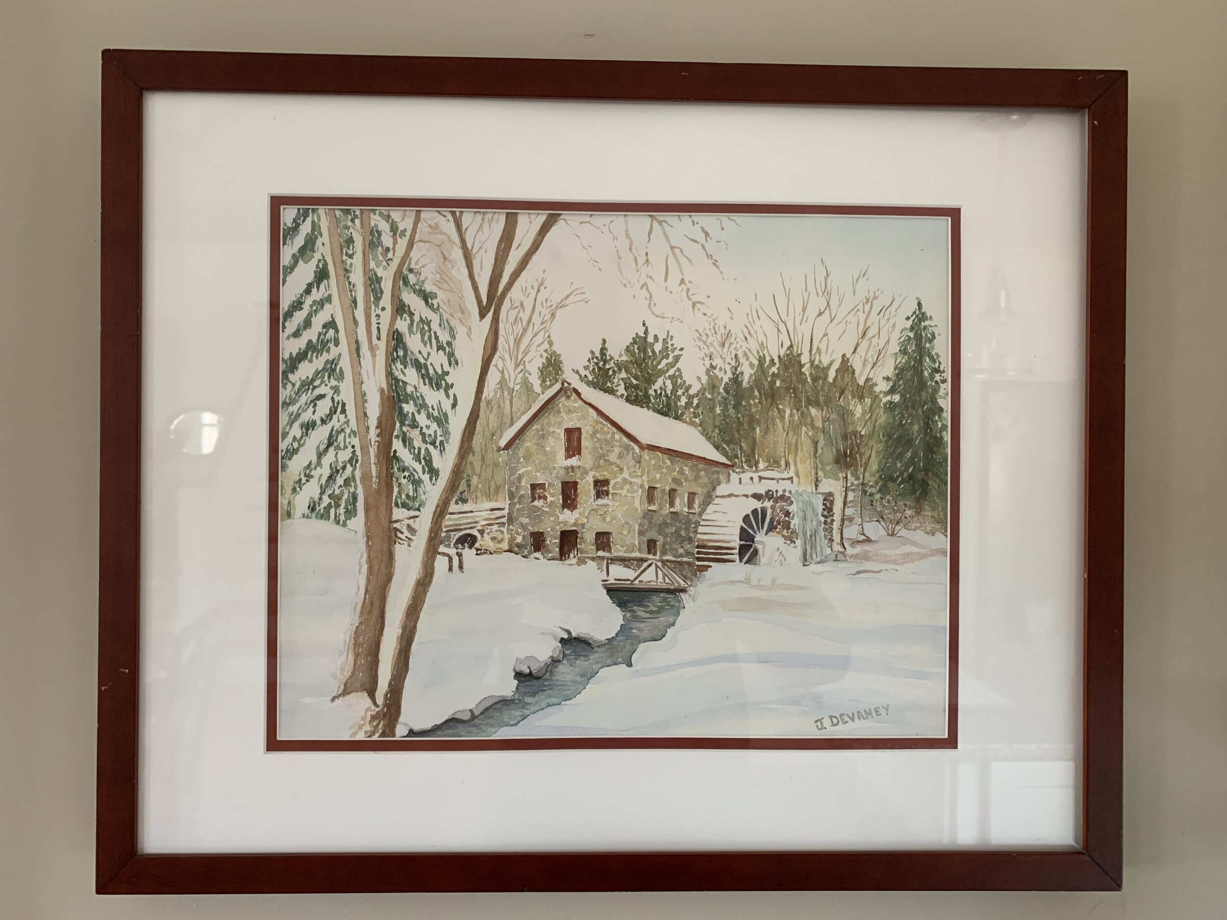 Jean Devaney "Wayside Inn, Sudbury MA" Watercolor NFS