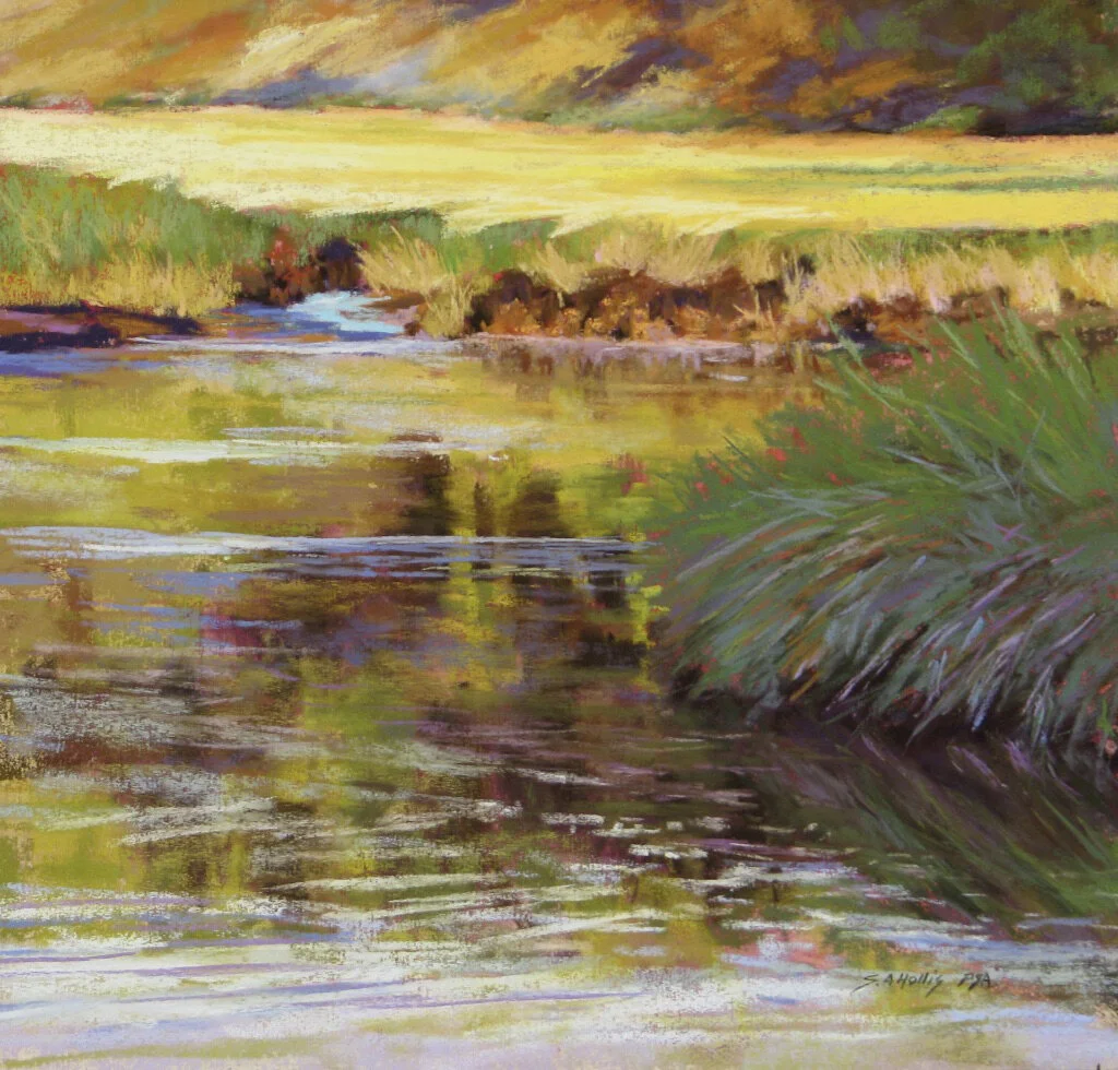 Honorable Mention- Susan Hollis "Mid Tide" Pastel	 NFS 