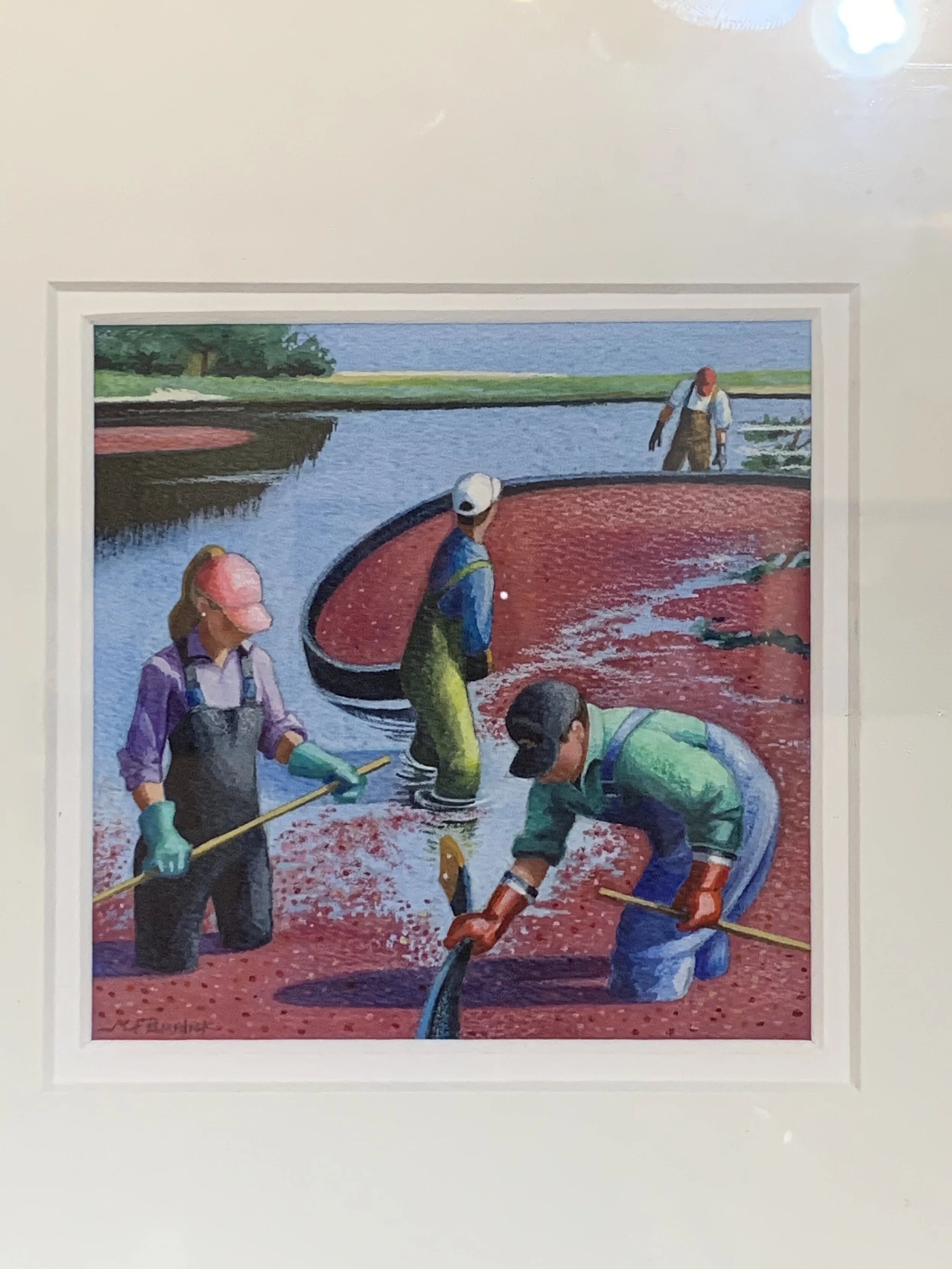 Honorable Mention- Margaret Burdick "Corralling the Cranberries"	Watercolor $350