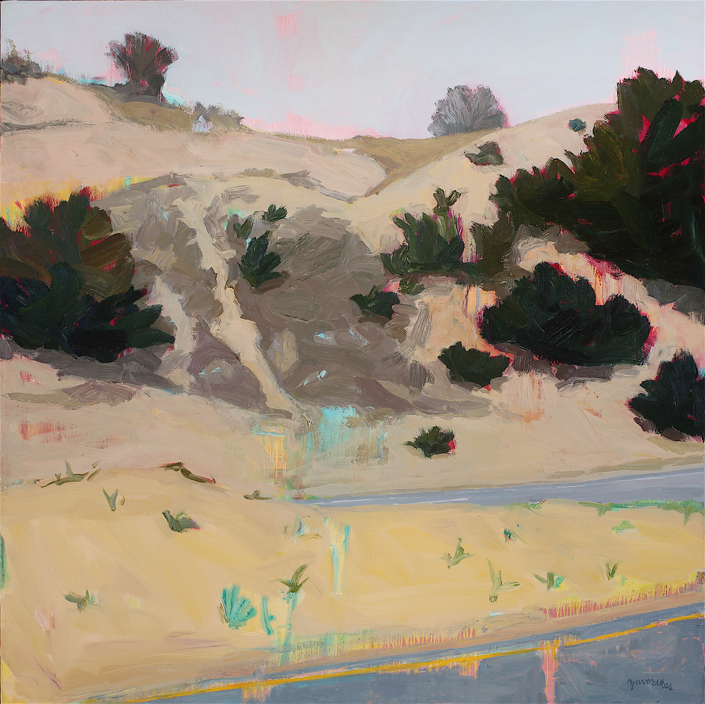 Dune Forest Approaching Route 6 oil 36x36 copy 2.jpg