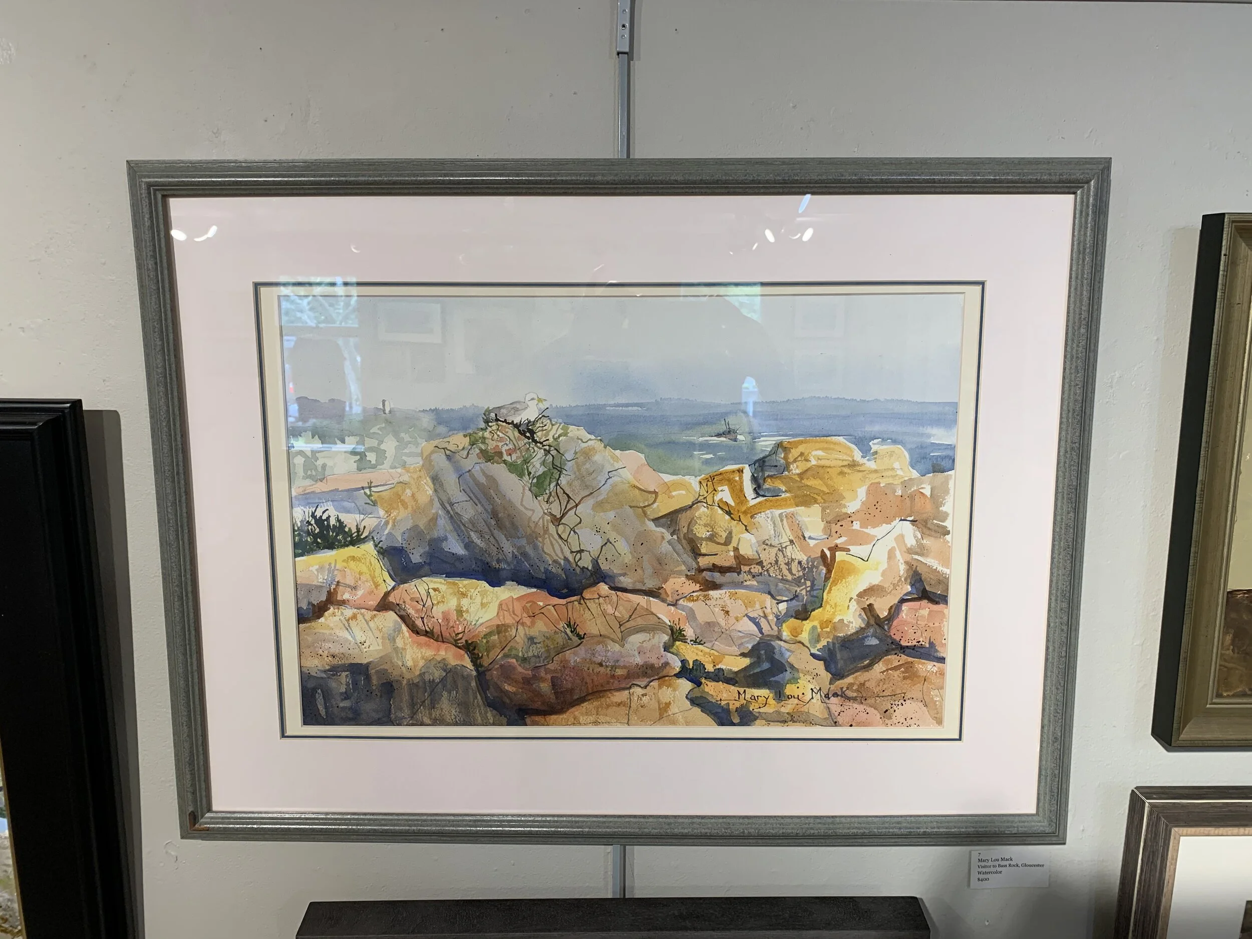 Mary Lou	Mack	Visitor to Bass Rock, Gloucester	Watercolor	 $400 