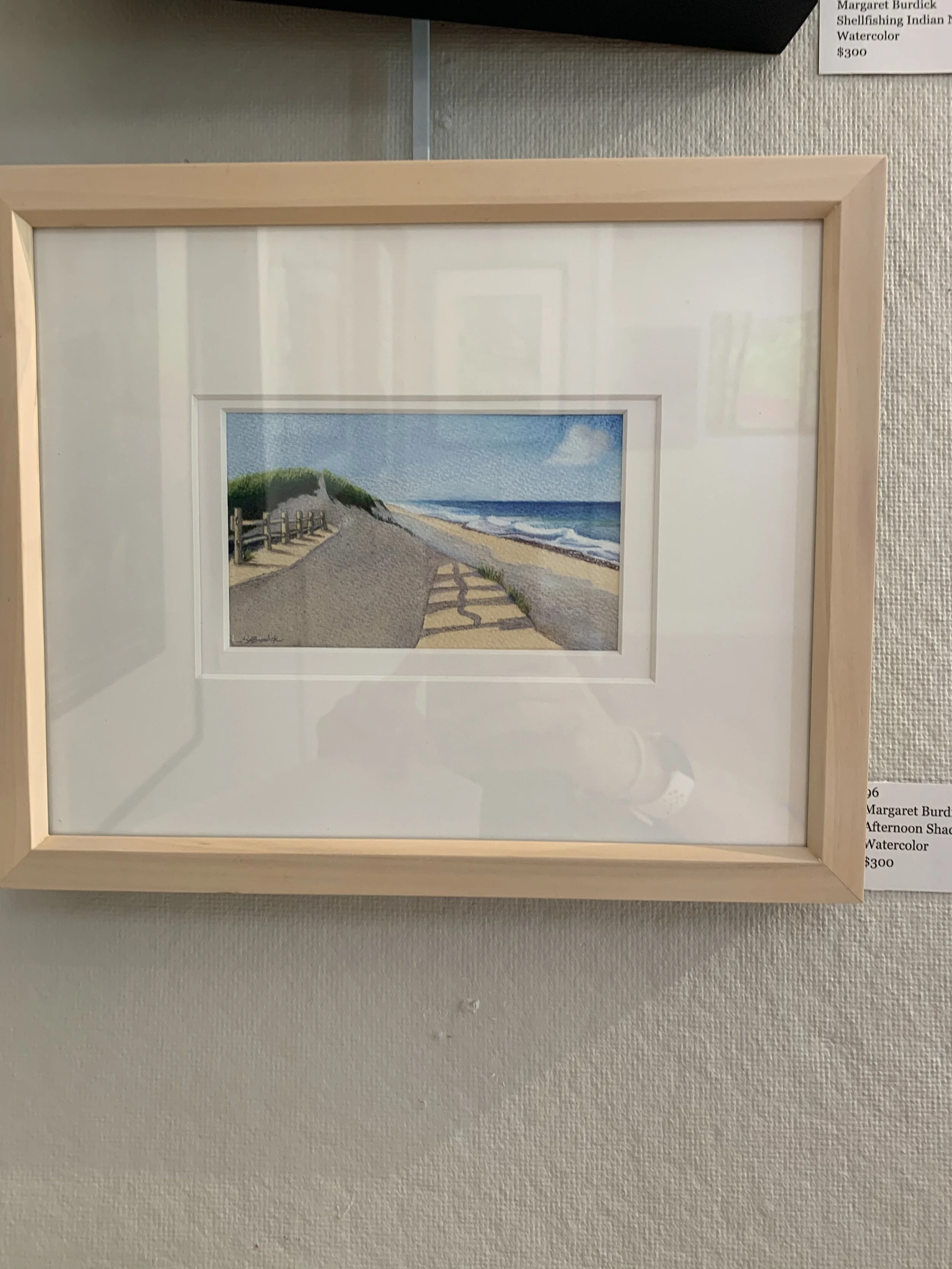 Margaret	Burdick	Afternoon Shadows, Lecount	Watercolor	 $250 	8 x 10 frame, 3 x 5 image