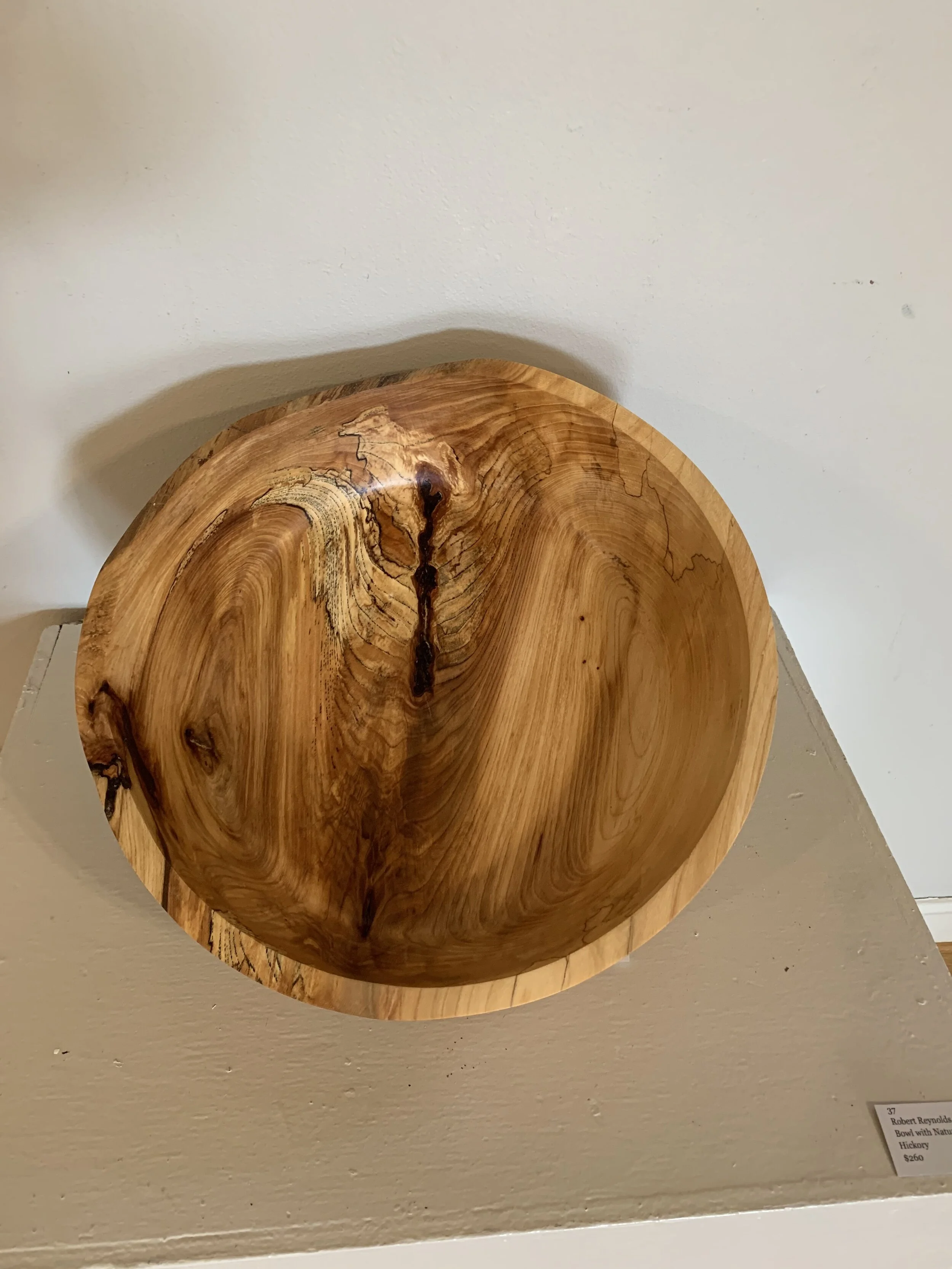 Robert	Reynolds	Bowl with Natural Edge	Hickory	 $260 	16"