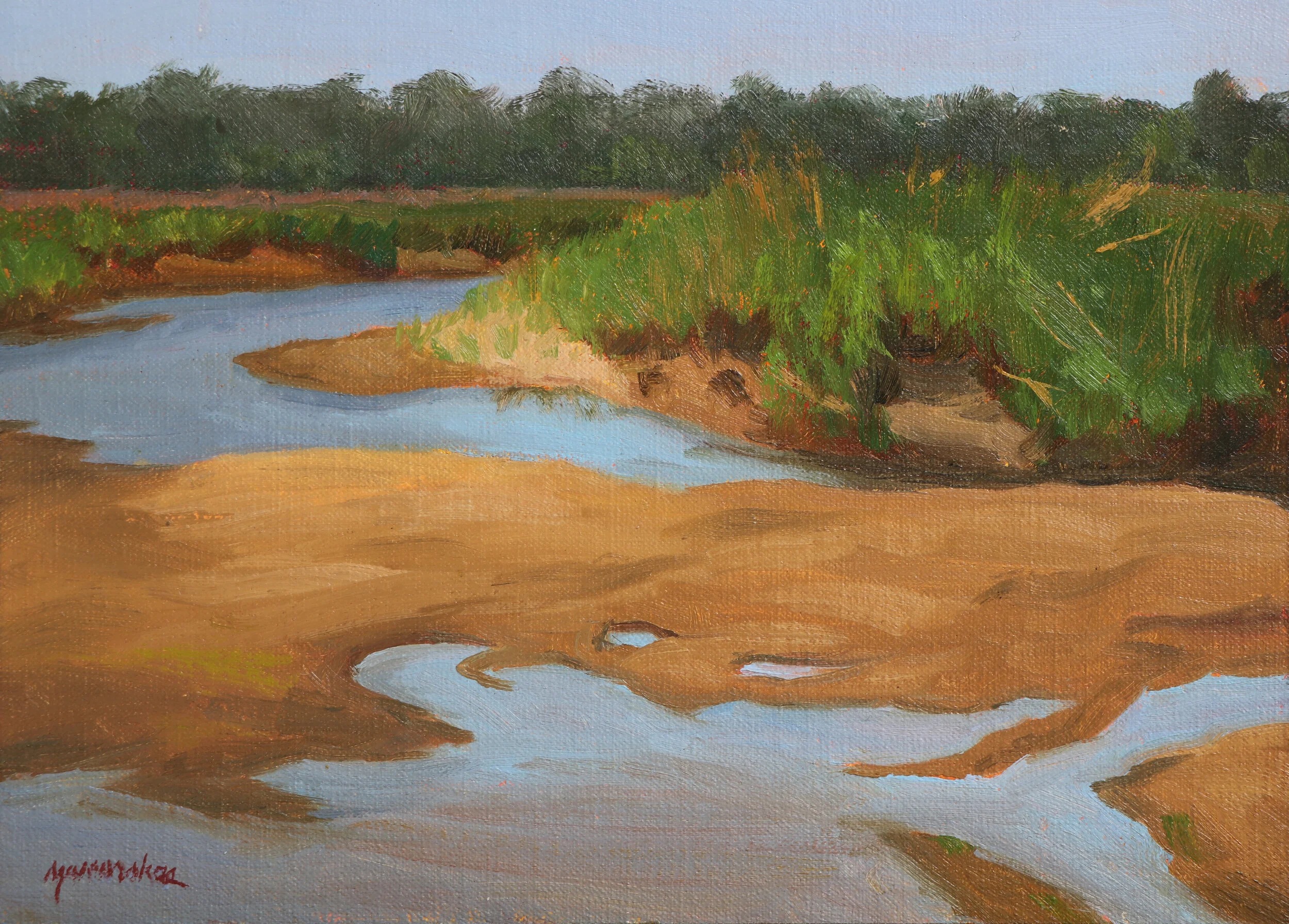 Bee's River 2020 oil 8x10.jpg