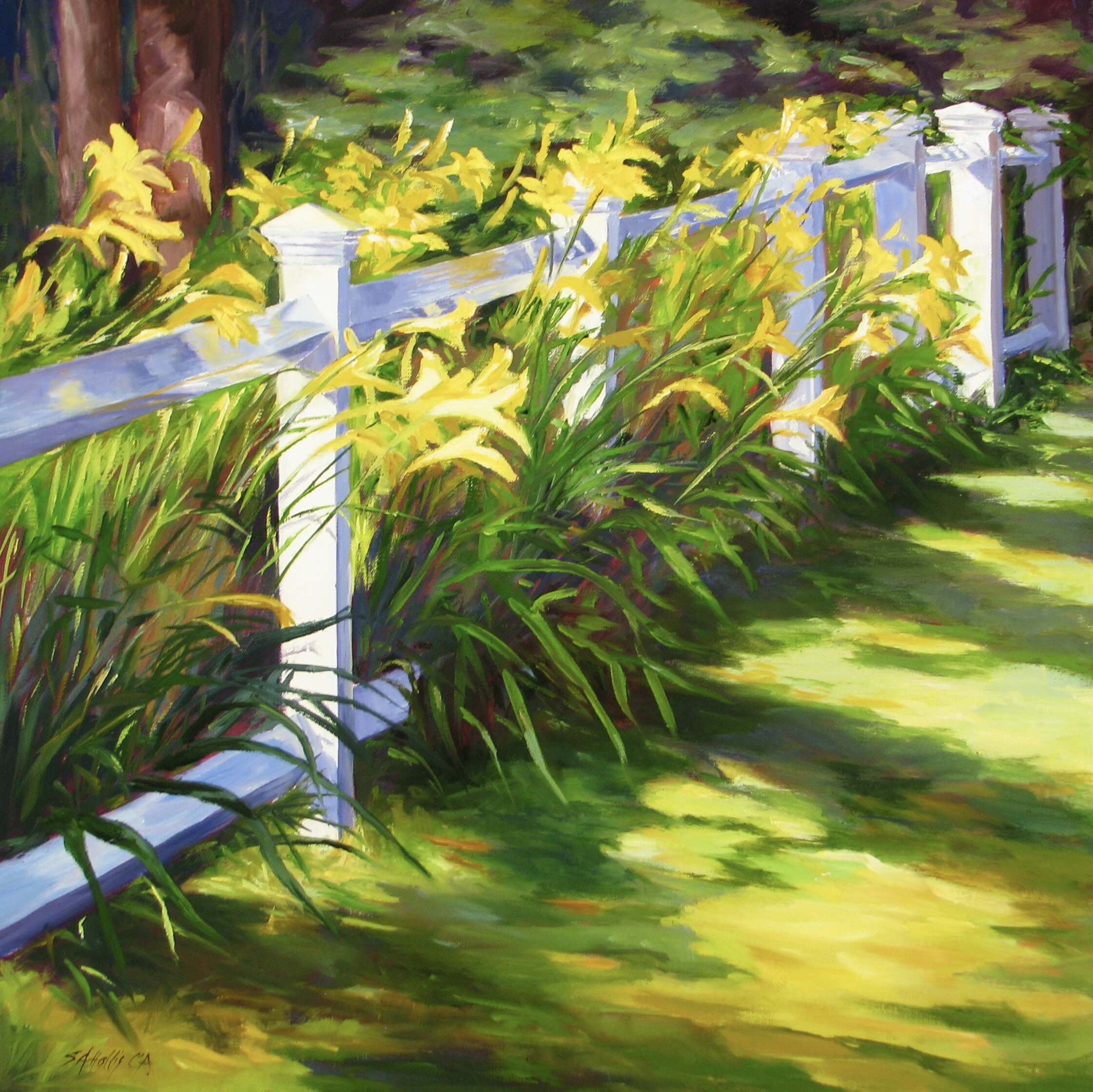 Susan	Hollis	Leaping Lillies 2	 Oil	 $1,600 