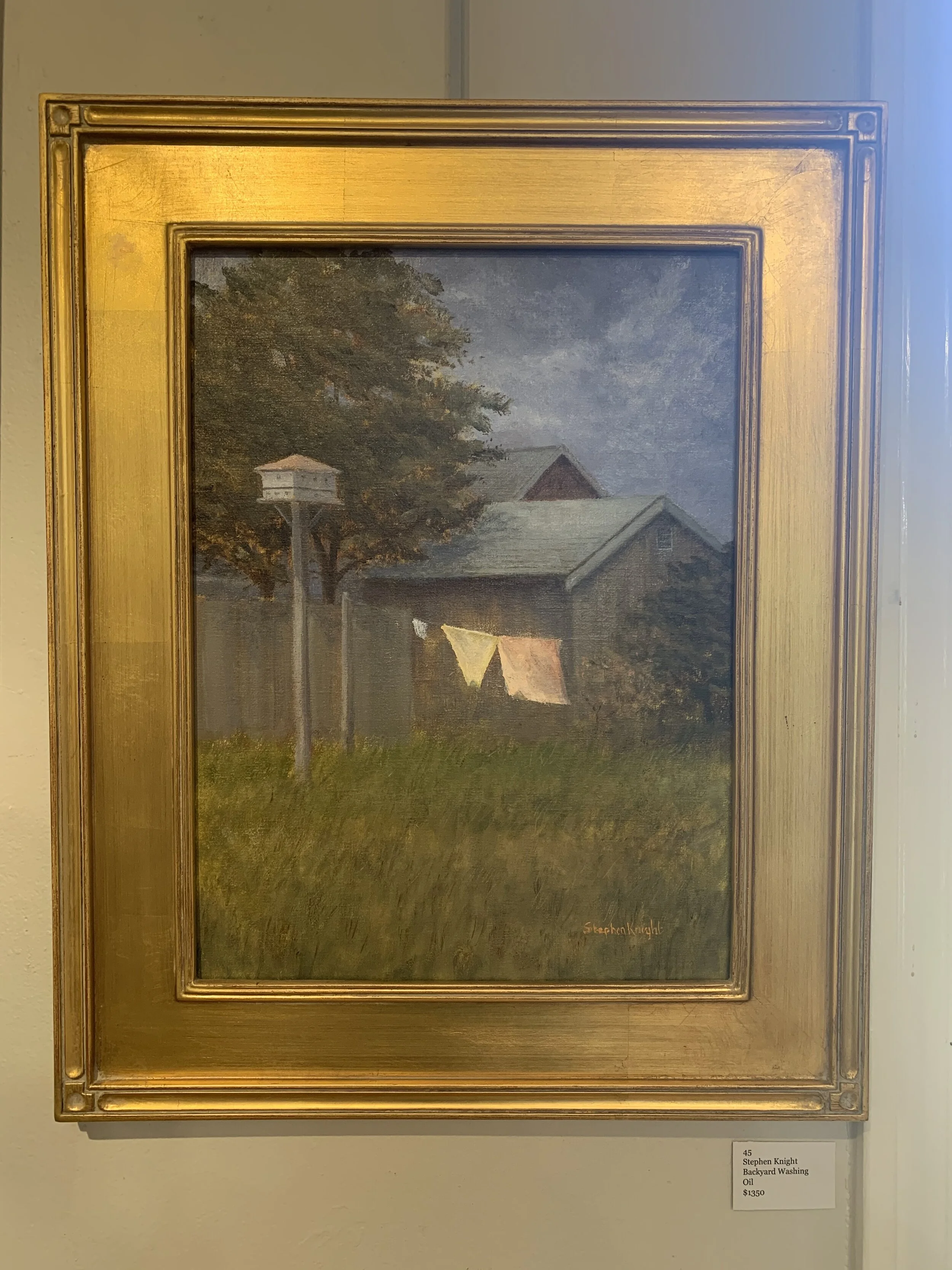 Stephen	Knight	Backyard Washing	Oil	 $1,350 