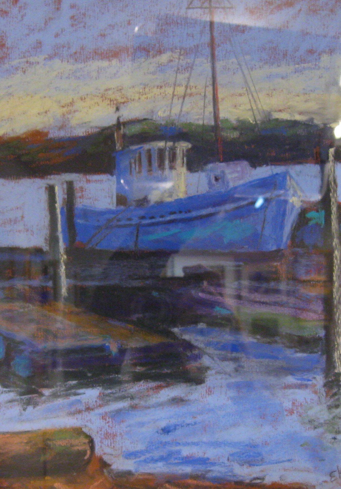 Kate	Laing	Moored at Mitchell River	Pastel	 $400 