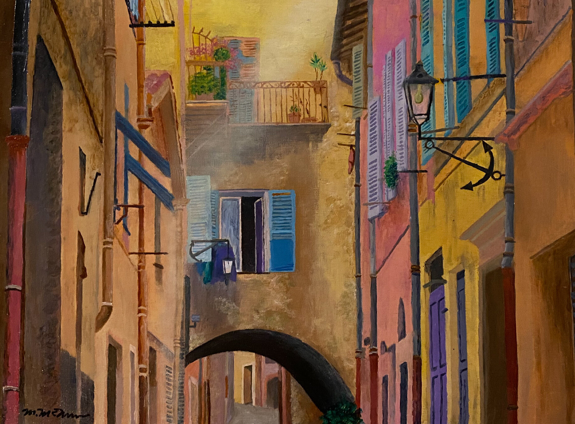 Mark	McManus	Paris Alleyway	Oil	 $950 
