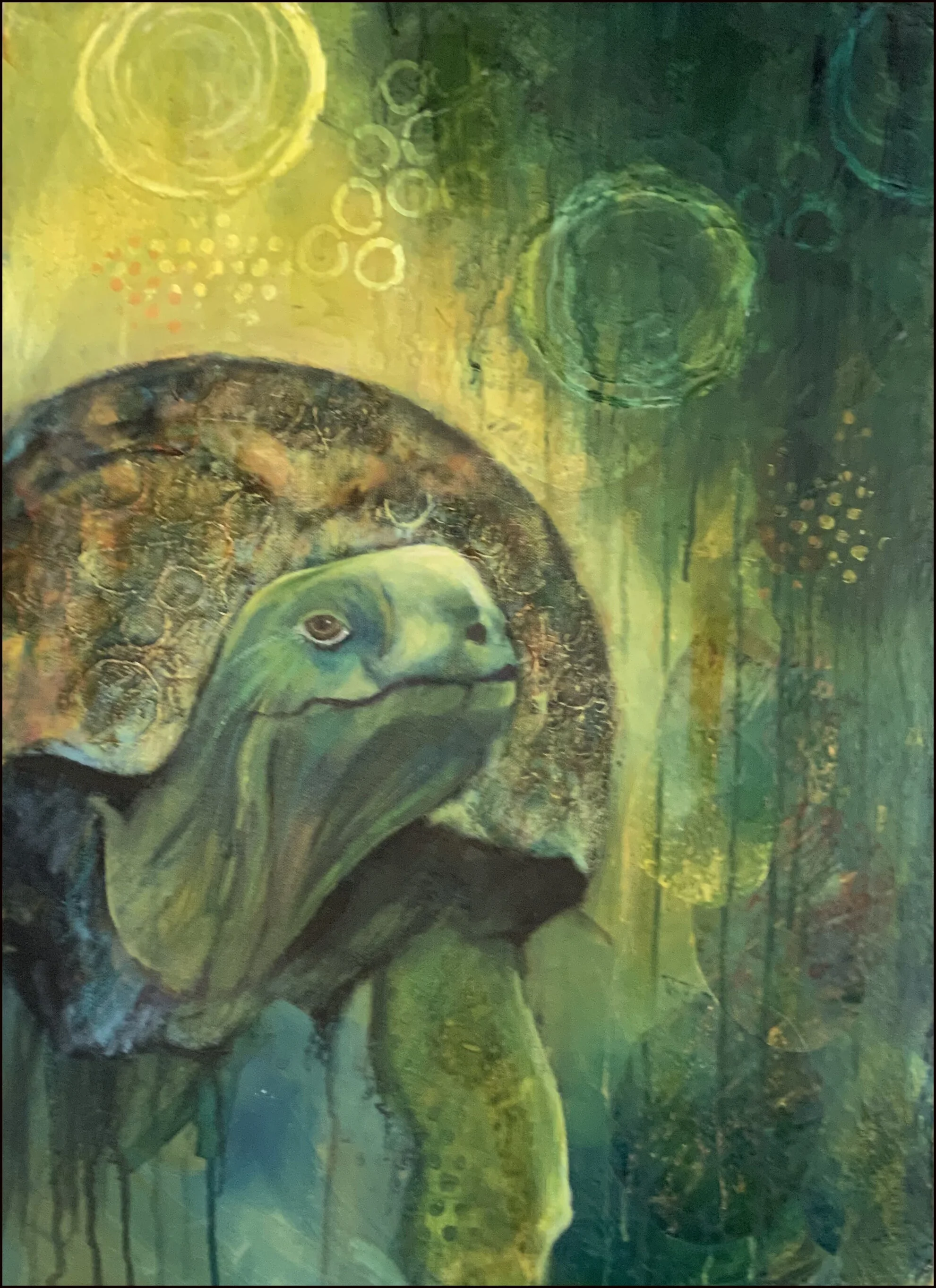 Phyllis	Charles	Cosmic Turtle	Acrylic/Multimedia	 $600 