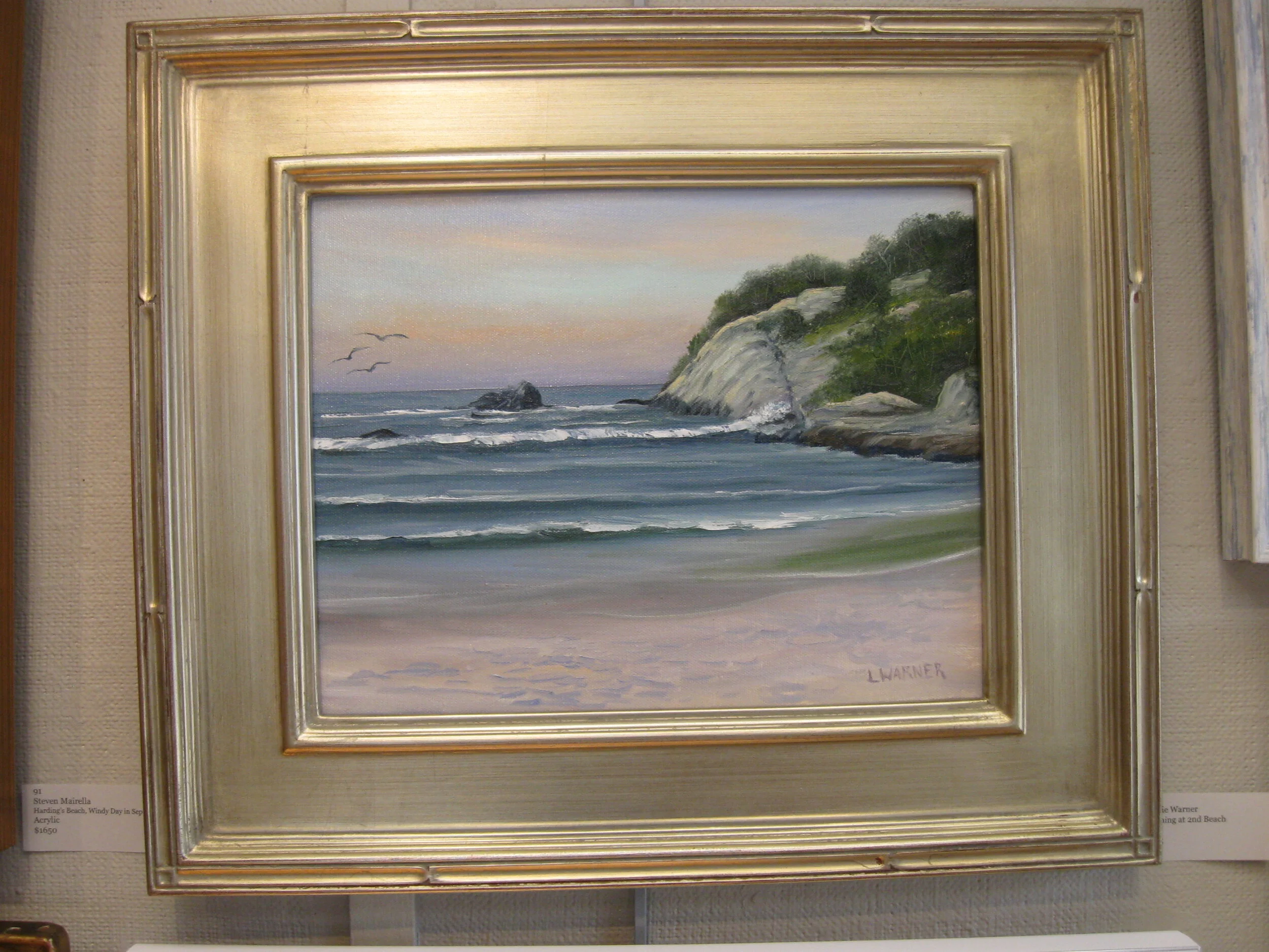 Laurie	Warner	Morning at 2nd Beach	Oil	 $485 