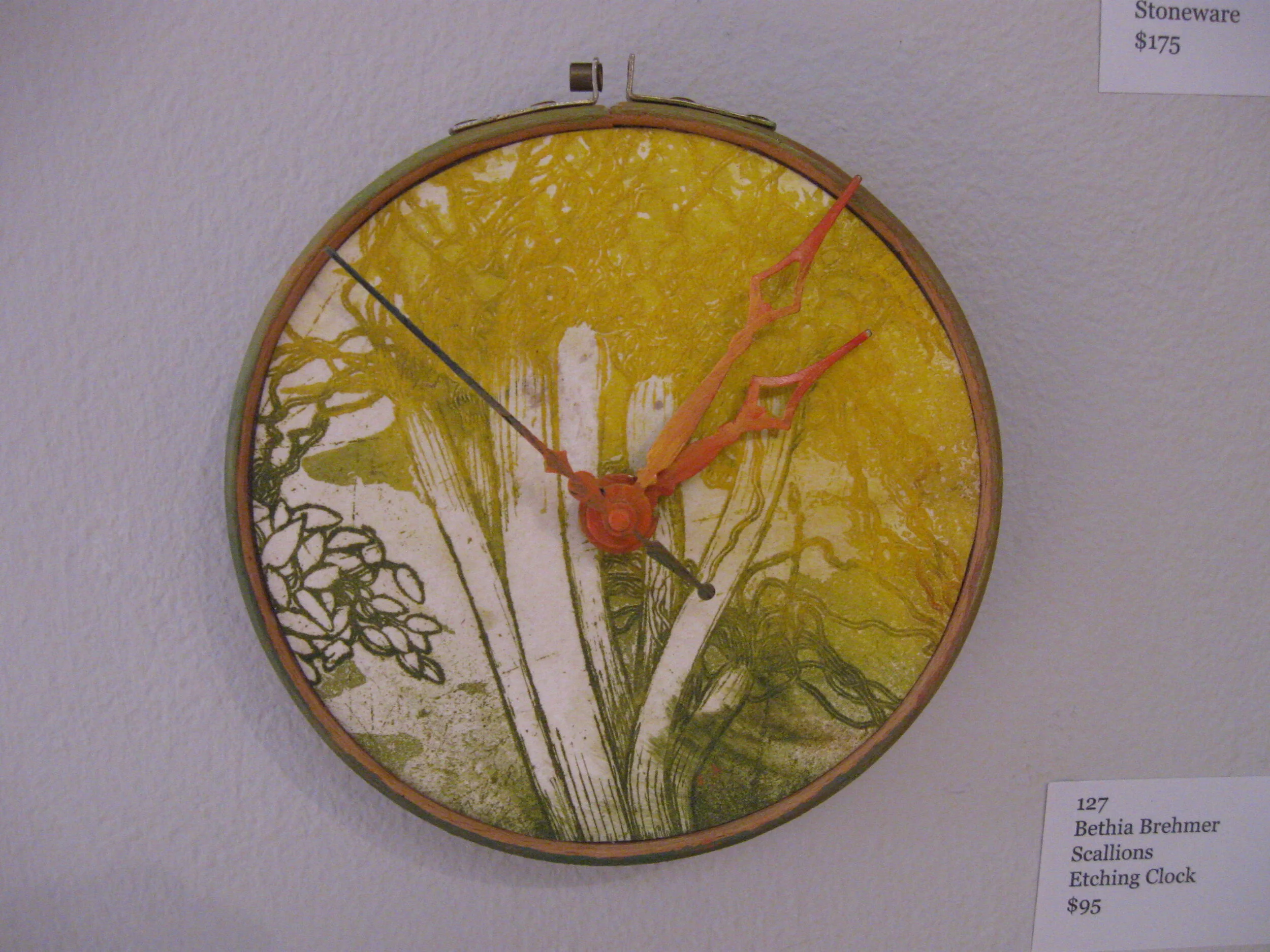 Bethia 	Brehmer	Scallions	Etching Clock	 $95 