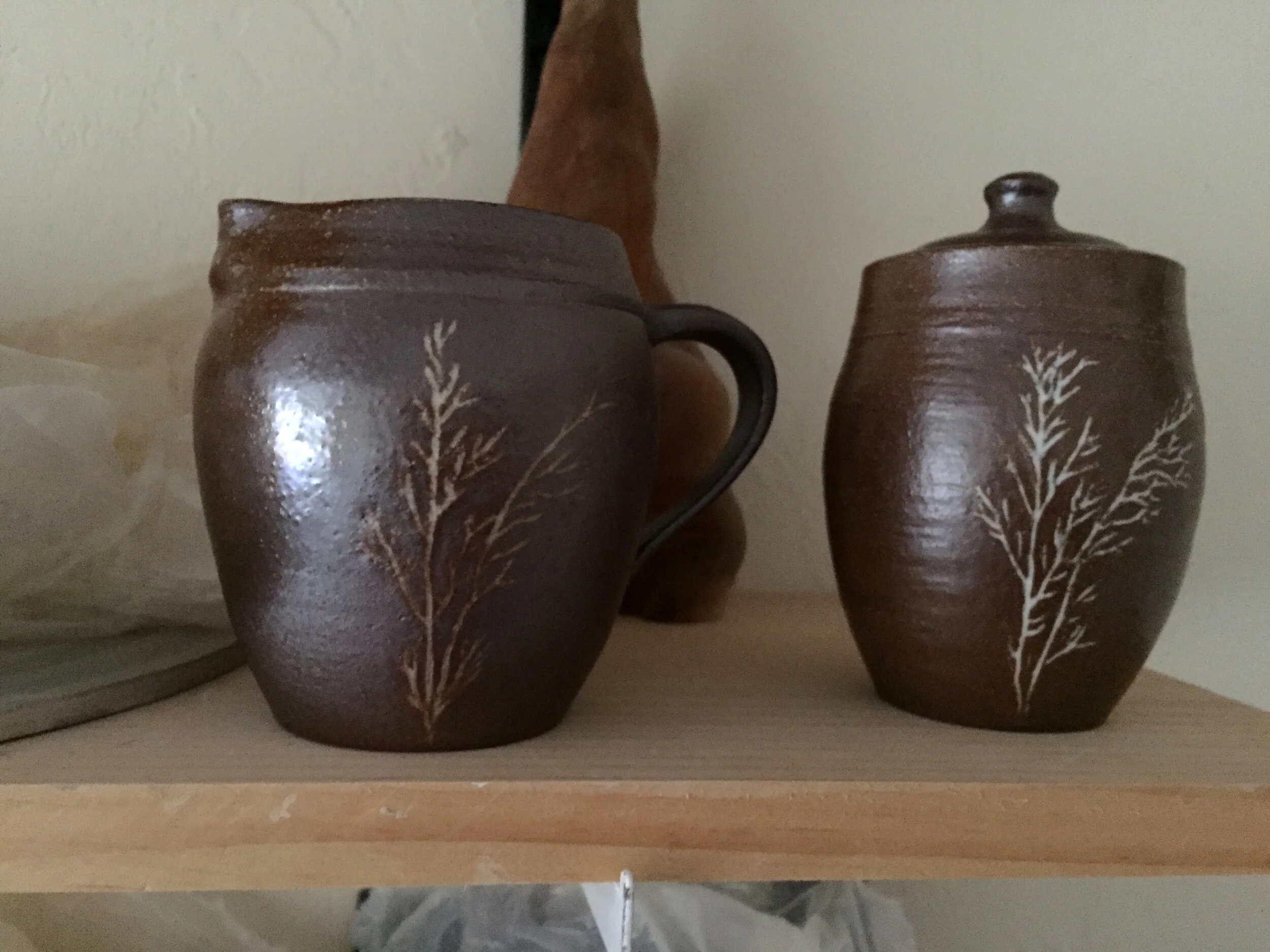 Carol 	Trull	Sugar and Creamer	Salt Fired Pottery	 NFS 