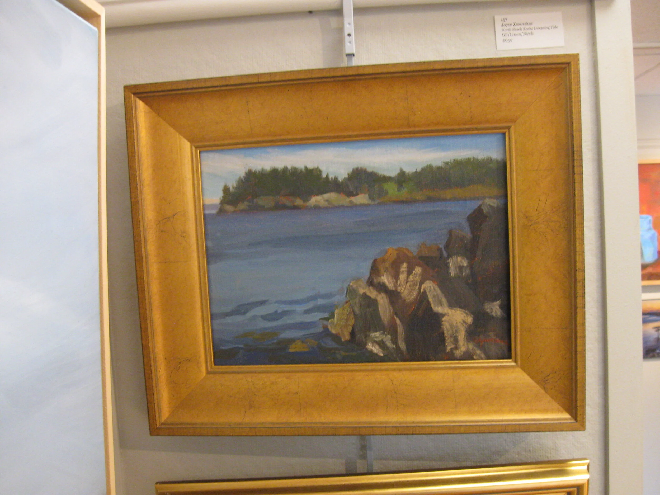 Joyce	Zavorskas	North Beach Rocks Incoming Tide	Oil/Linen/Birch	 $650 