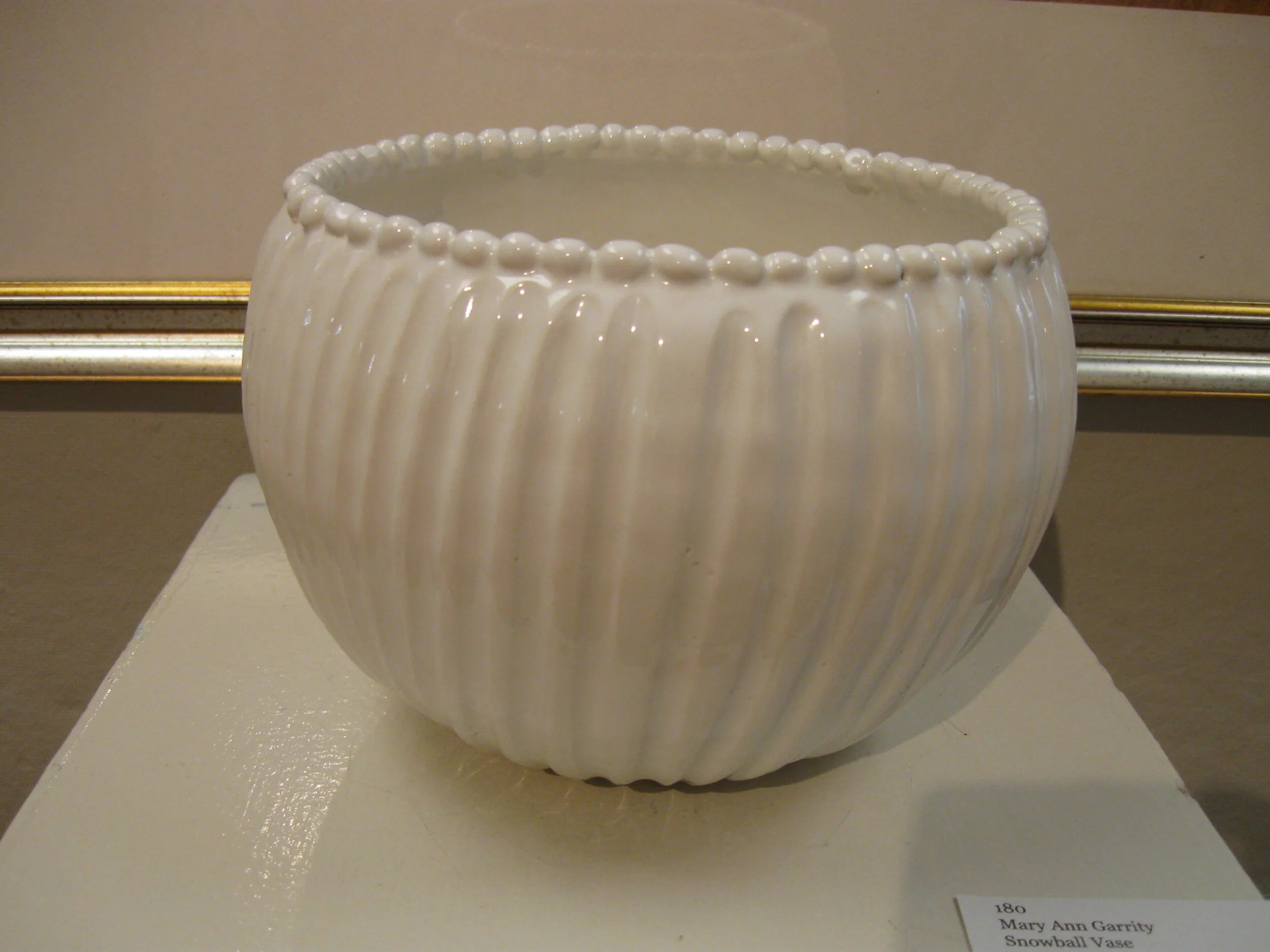 Mary Ann	Garrity	Snowball Vase 	Pottery	 $70 