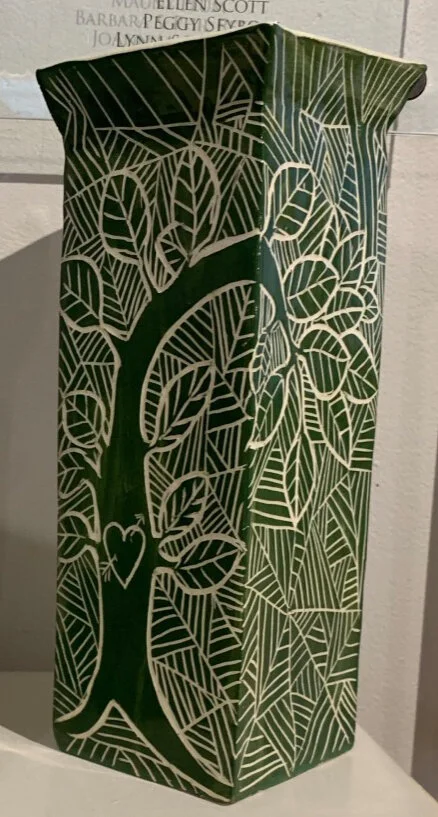 Mary Ann	Garrity	Tree of Life	Scraffito Vase	 $75 