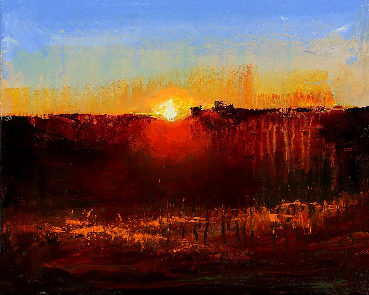 Acrylic 1st place  Steven Mairella: Late December Sunset – Eastham 