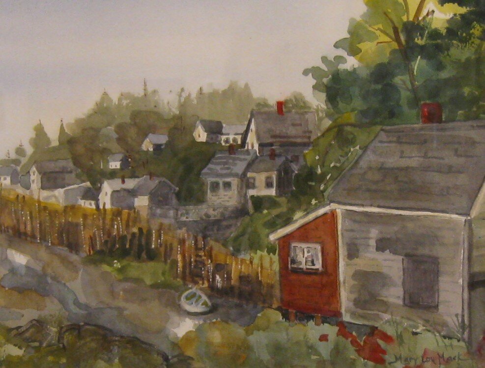 #28 Mary Lou	Mack	Seaside Village	Watercolor	 $300 	Robert Mesrop