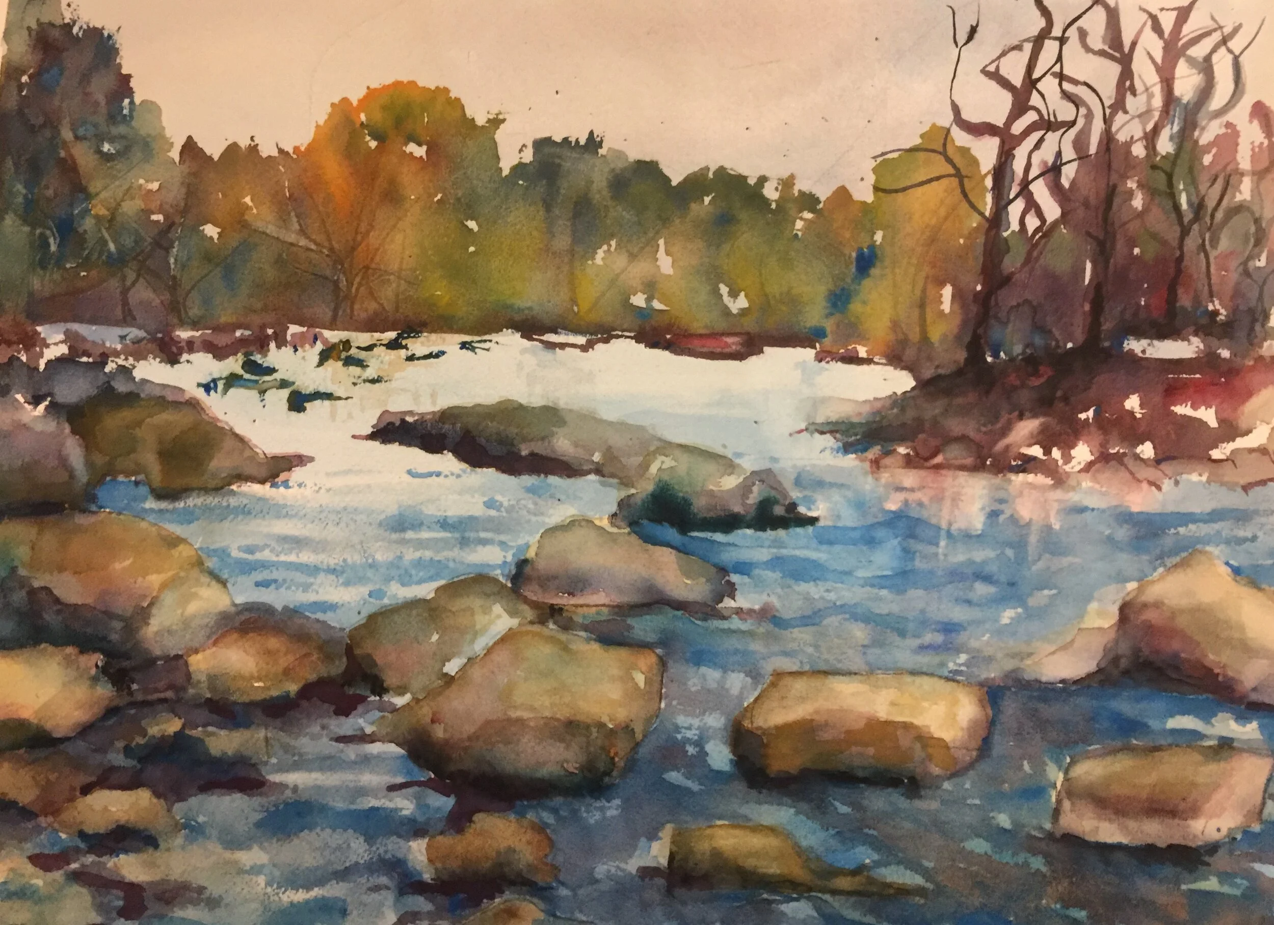 #41 Pat	Steiner	Stepping Stones	Watercolor	 $195 	Robert Mesrop