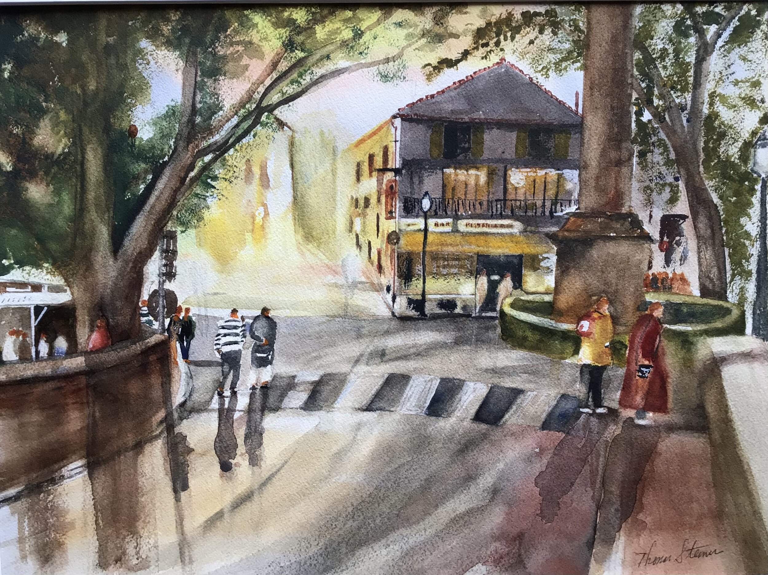 #54 Thomas	Steiner	Sun Lite French Village	Watercolor	 $300 	Robert Mesrop