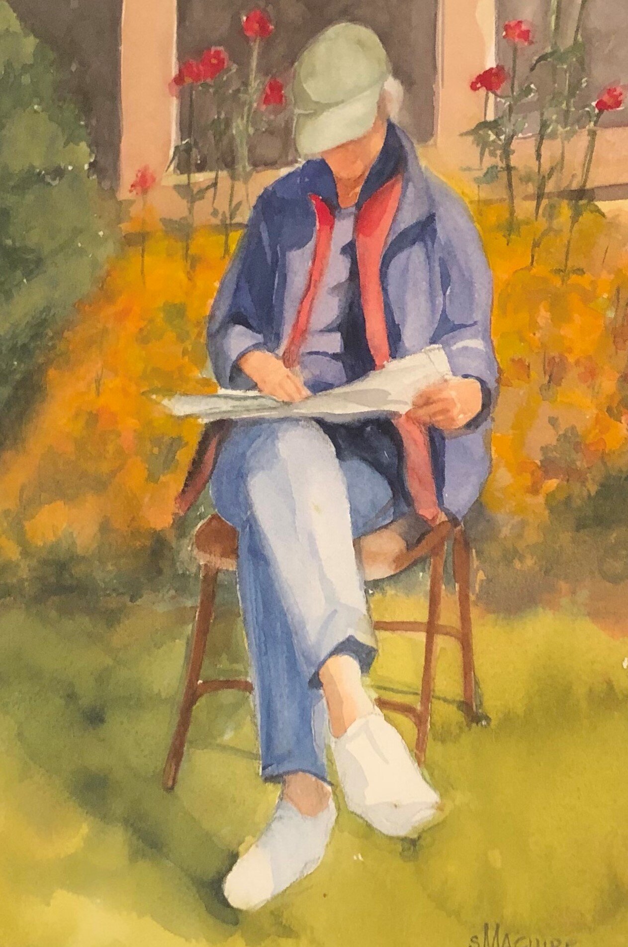 #57 Susan	Maguire	A Sunny Spot	Watercolor	 $200 	Robert Mesrop