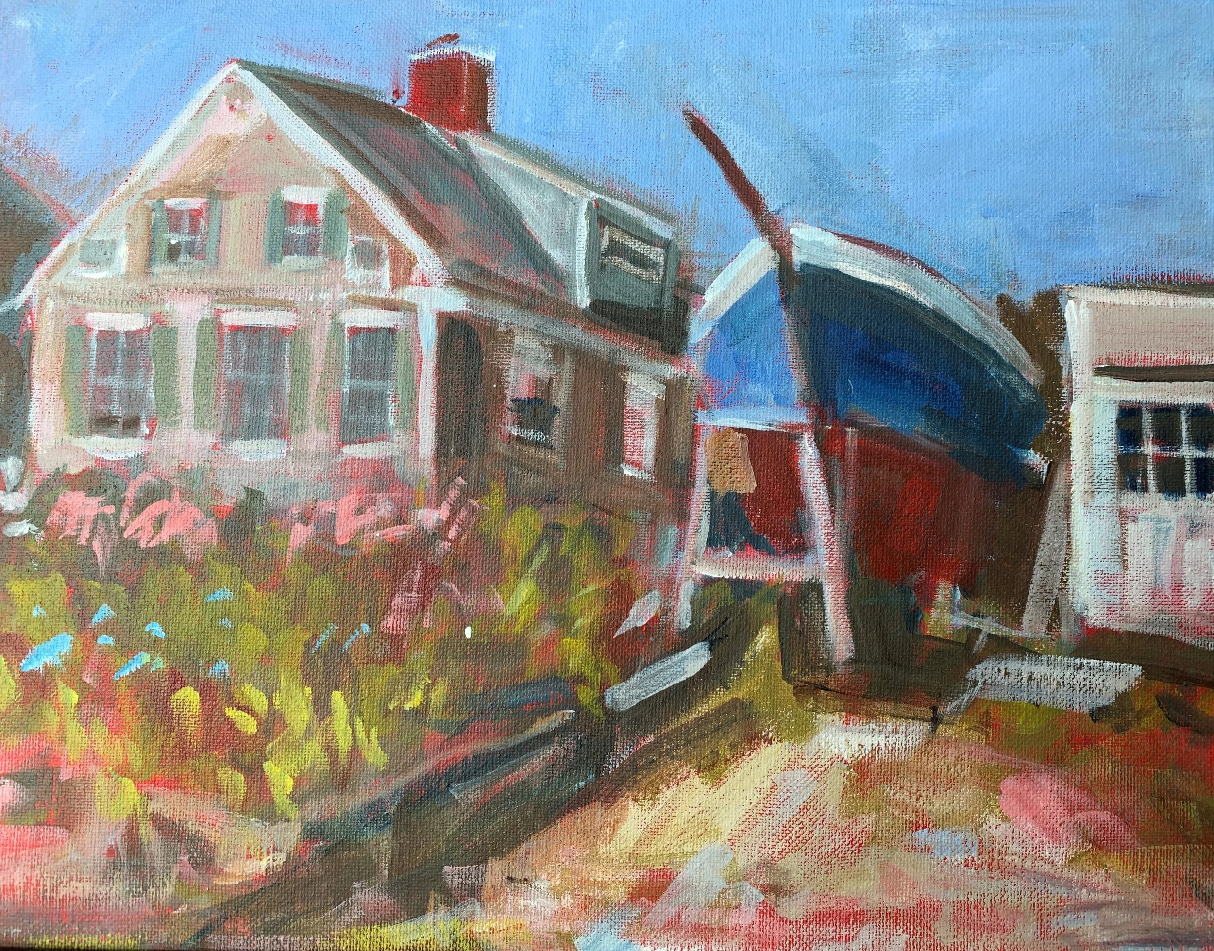 #55 Susan 	Bridges	Red, White and Blue Boat	Acrylic	 $200 	Steve Kennedy