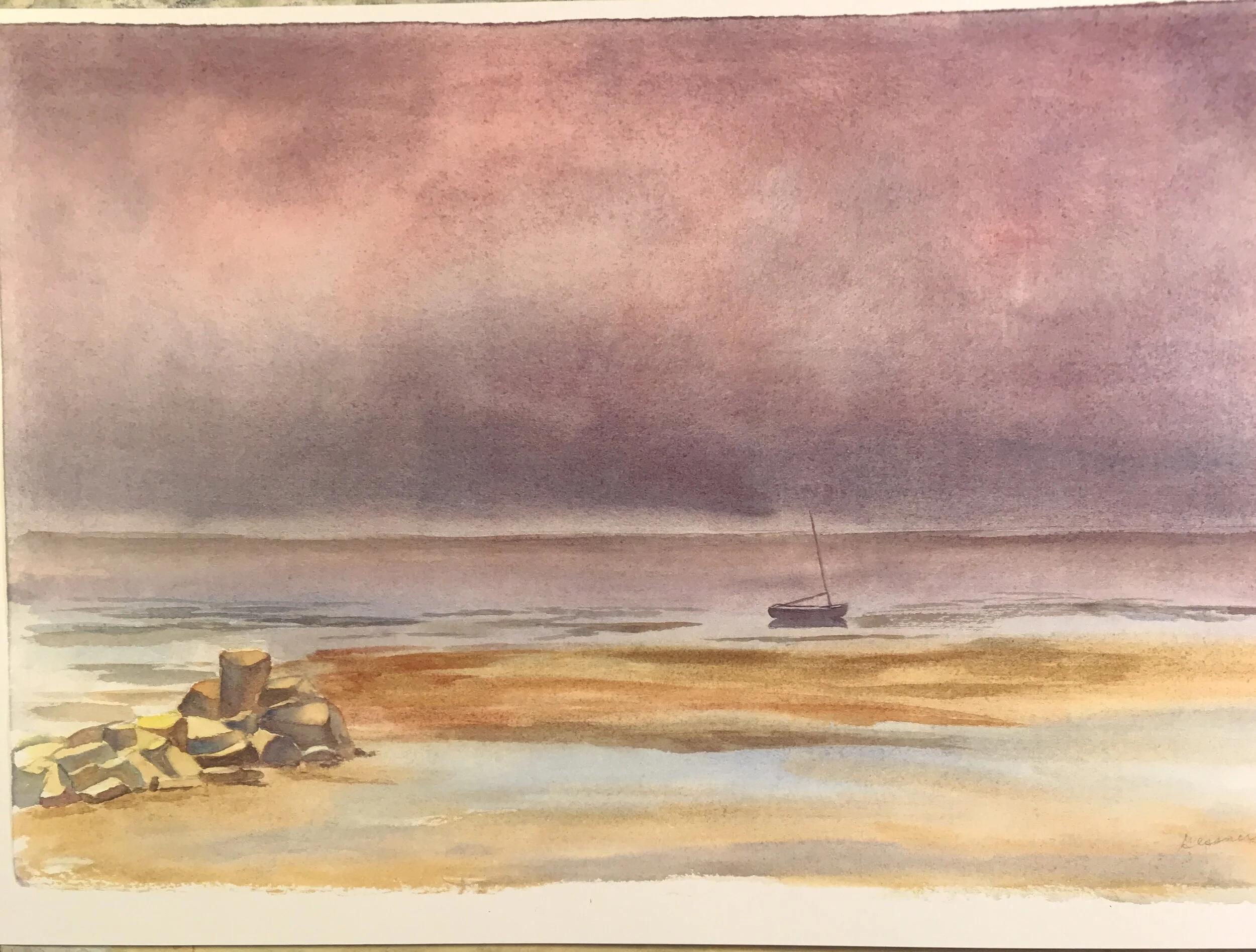 Ann	Gessner	Waiting For the Tide 	Watercolor	 $400 
