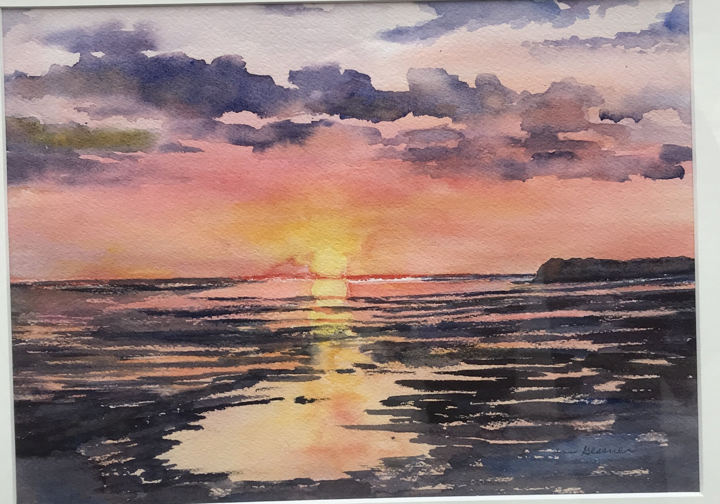 Ann	Gessner	Stage Harbor Sunset 	Watercolor	 $300 