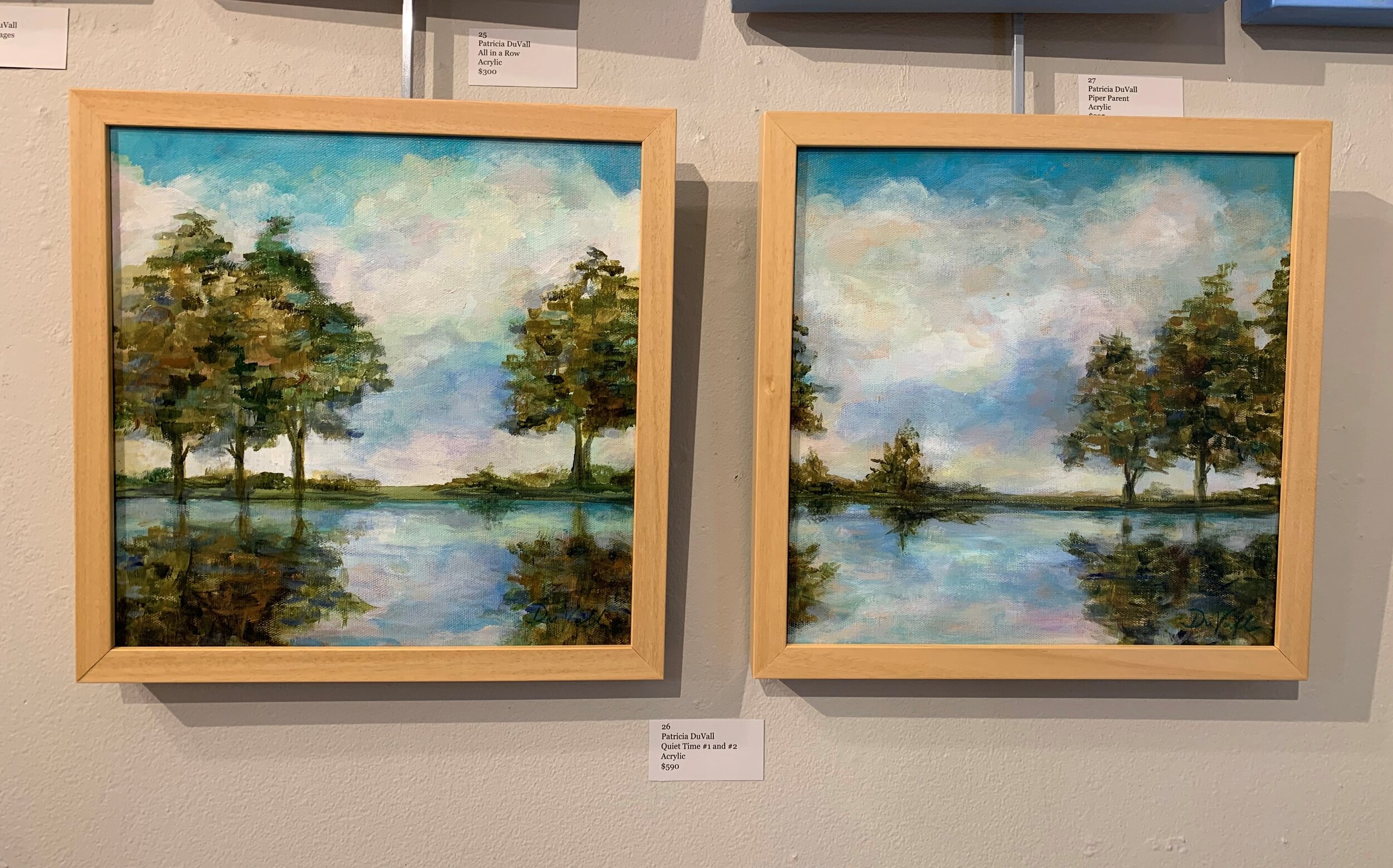 Patricia	DuVall	Quiet Time #1 and #2 	Acrylic	 $590 