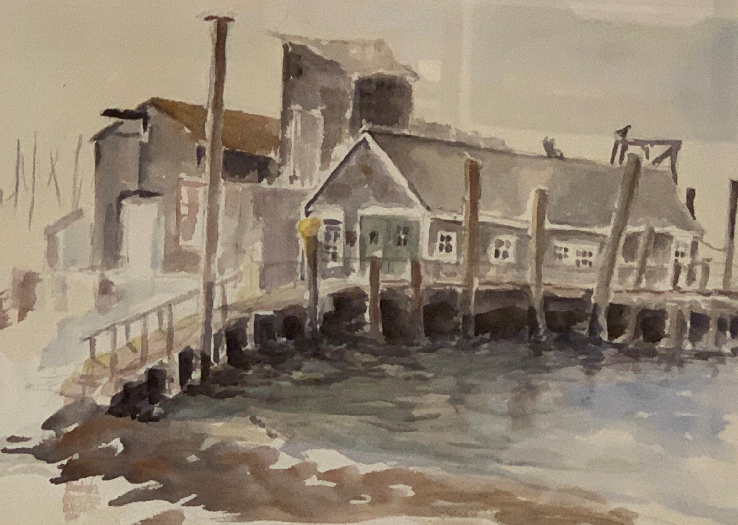 Barbara Hamilton	Gibson	The Original Stage Harbor Pier	Watercolor	 $325 