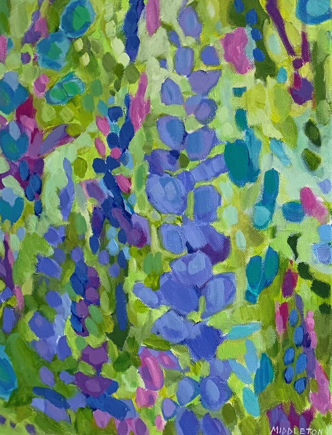Amy	Middleton	Delphinium Blues	Acrylic	 $250 
