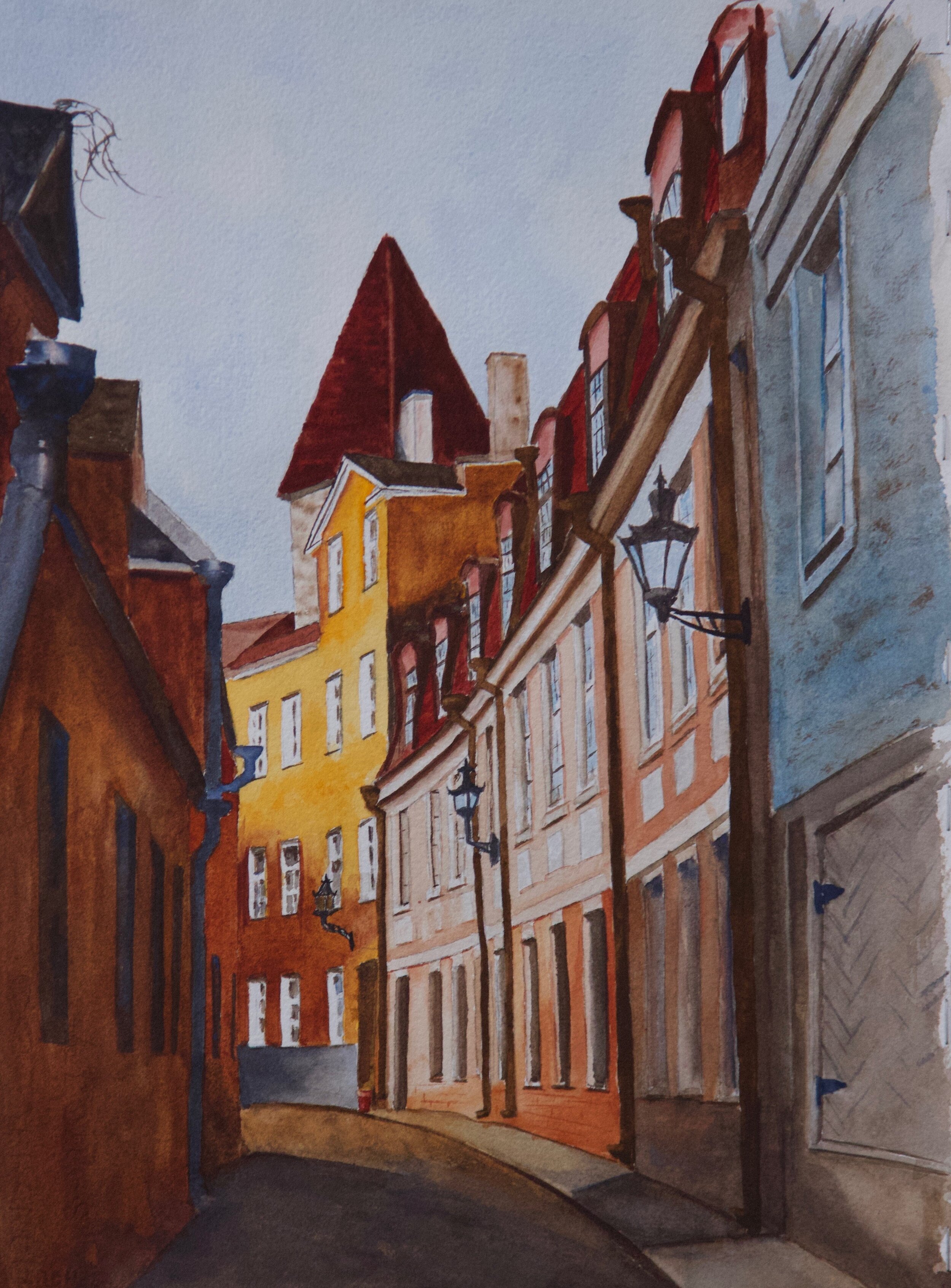 Emilie	Beckwith	Old World City Street	Watercolor	 $300 