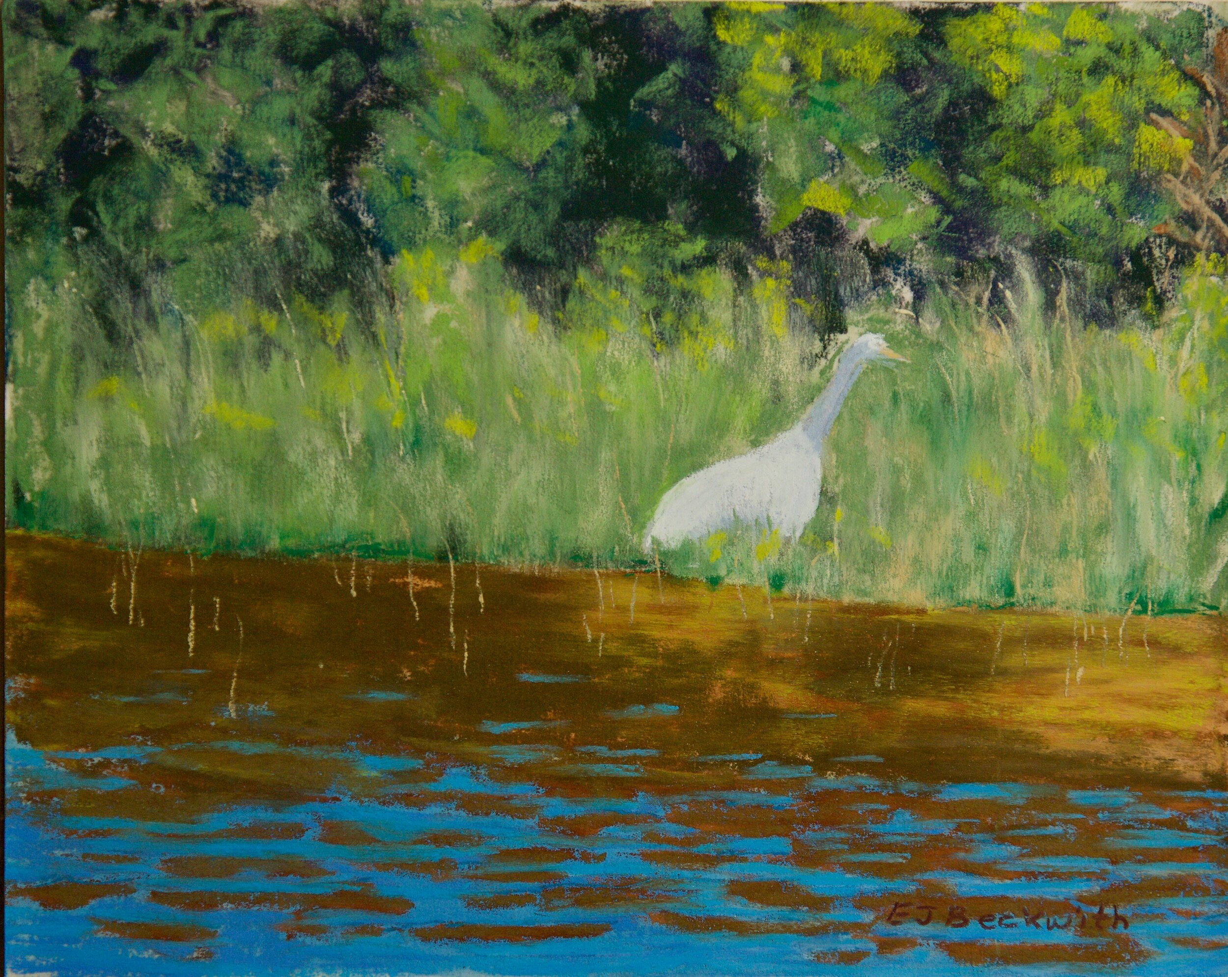 Emilie	Beckwith	Egret on the River	Pastel	 $200 