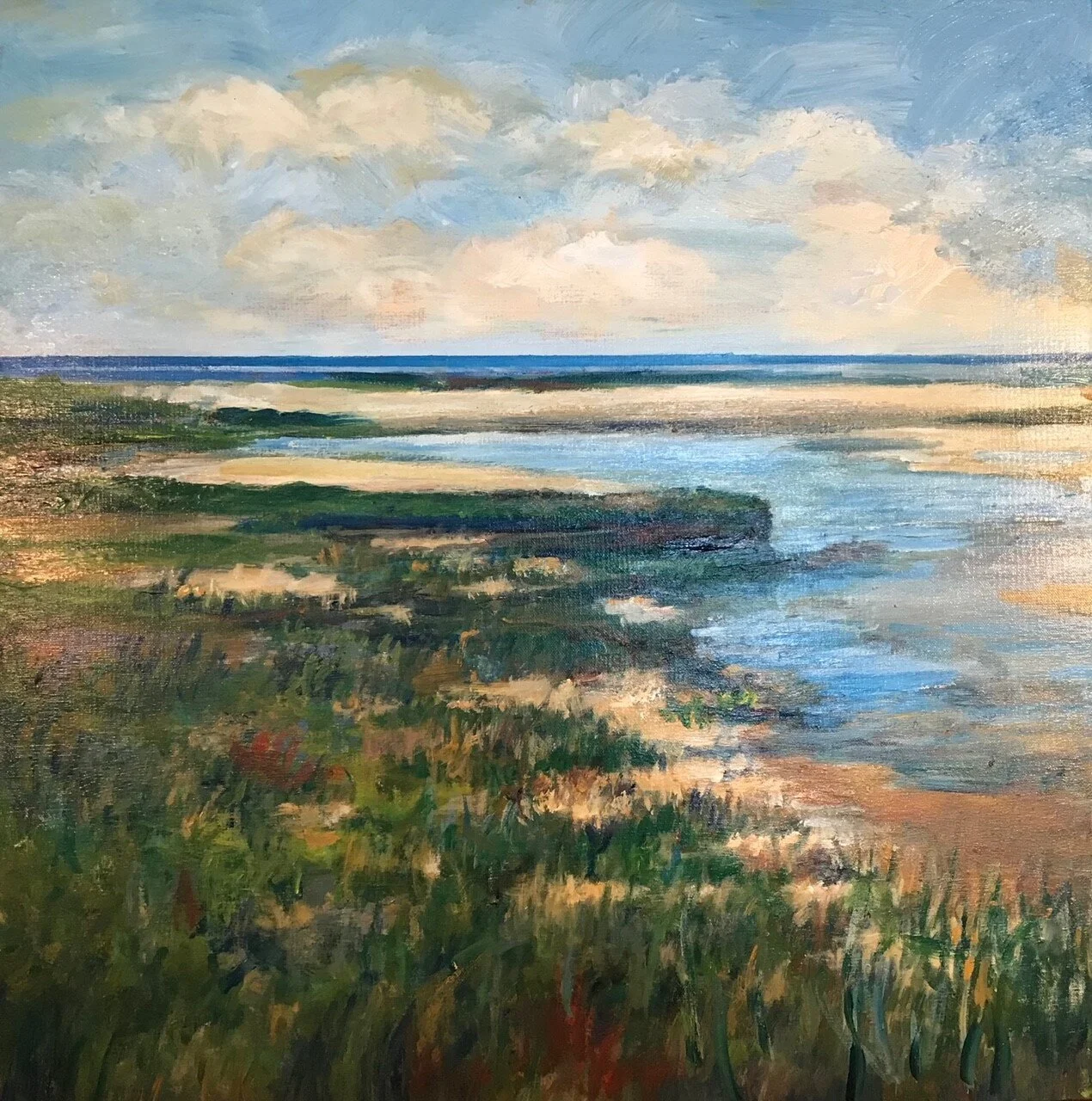 Karen North	Wells	Paines Creek,A View from Wing Island	Acrylic	$2,000 