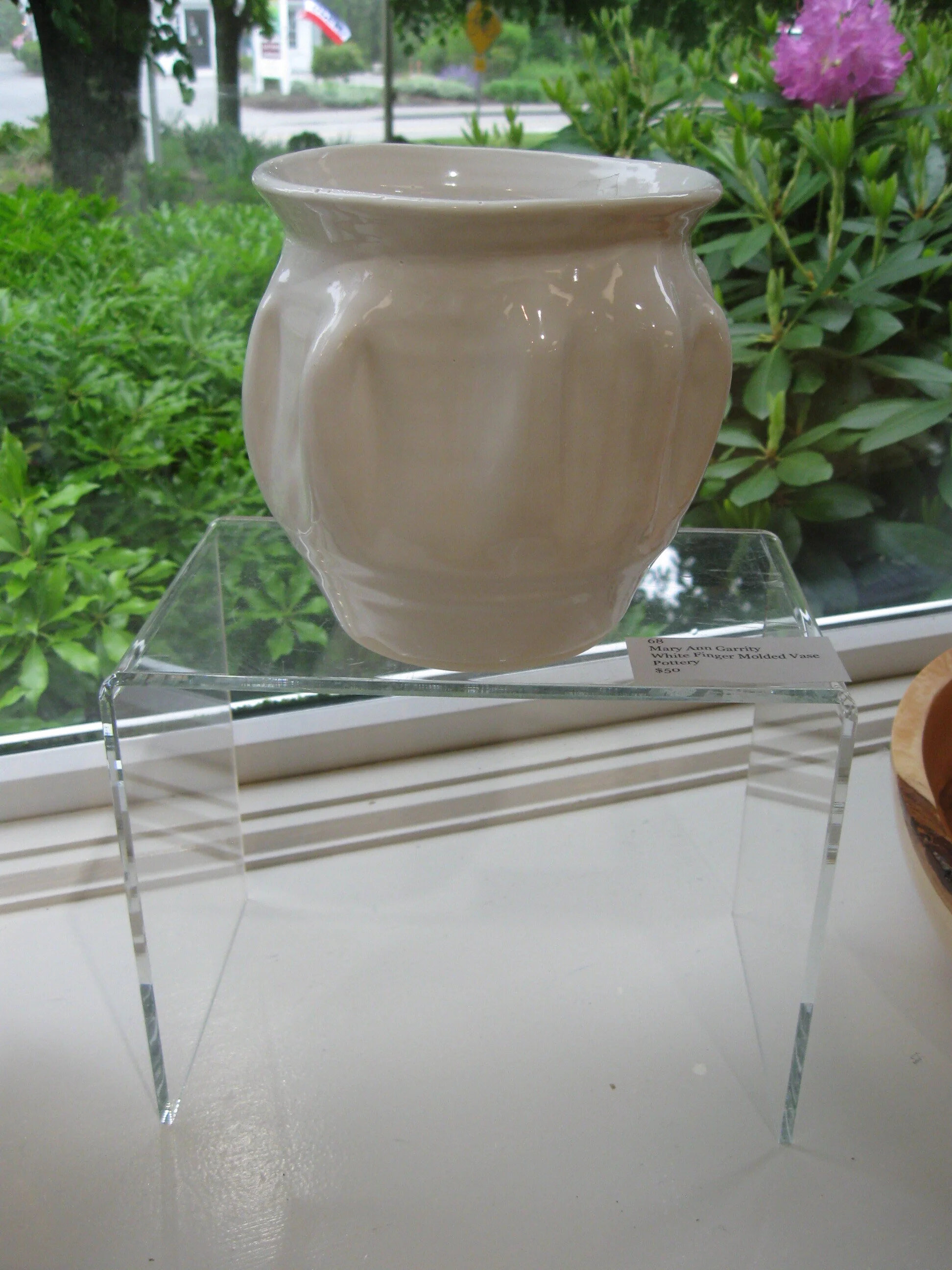 Mary Ann	Garrity	White Finger Molded Vase	Pottery	$100 