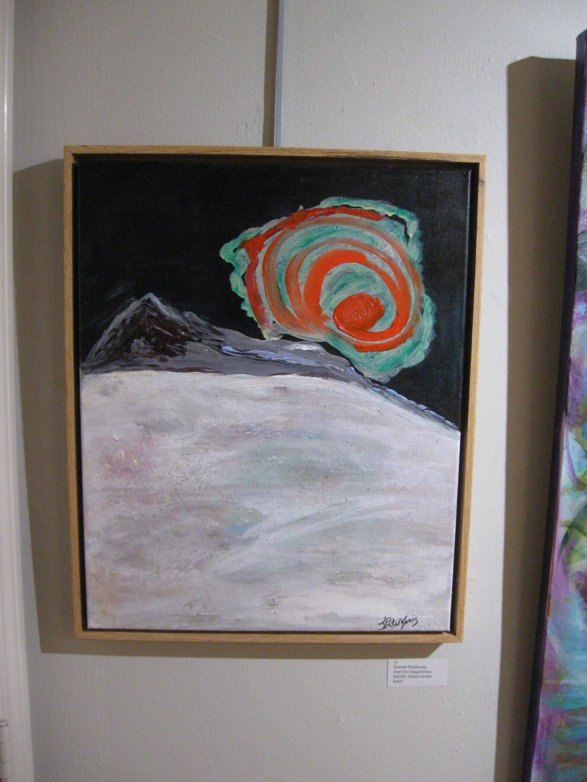 Joanne	Patukonis	Just my Imagination	Acrylic, mixed media	$450 