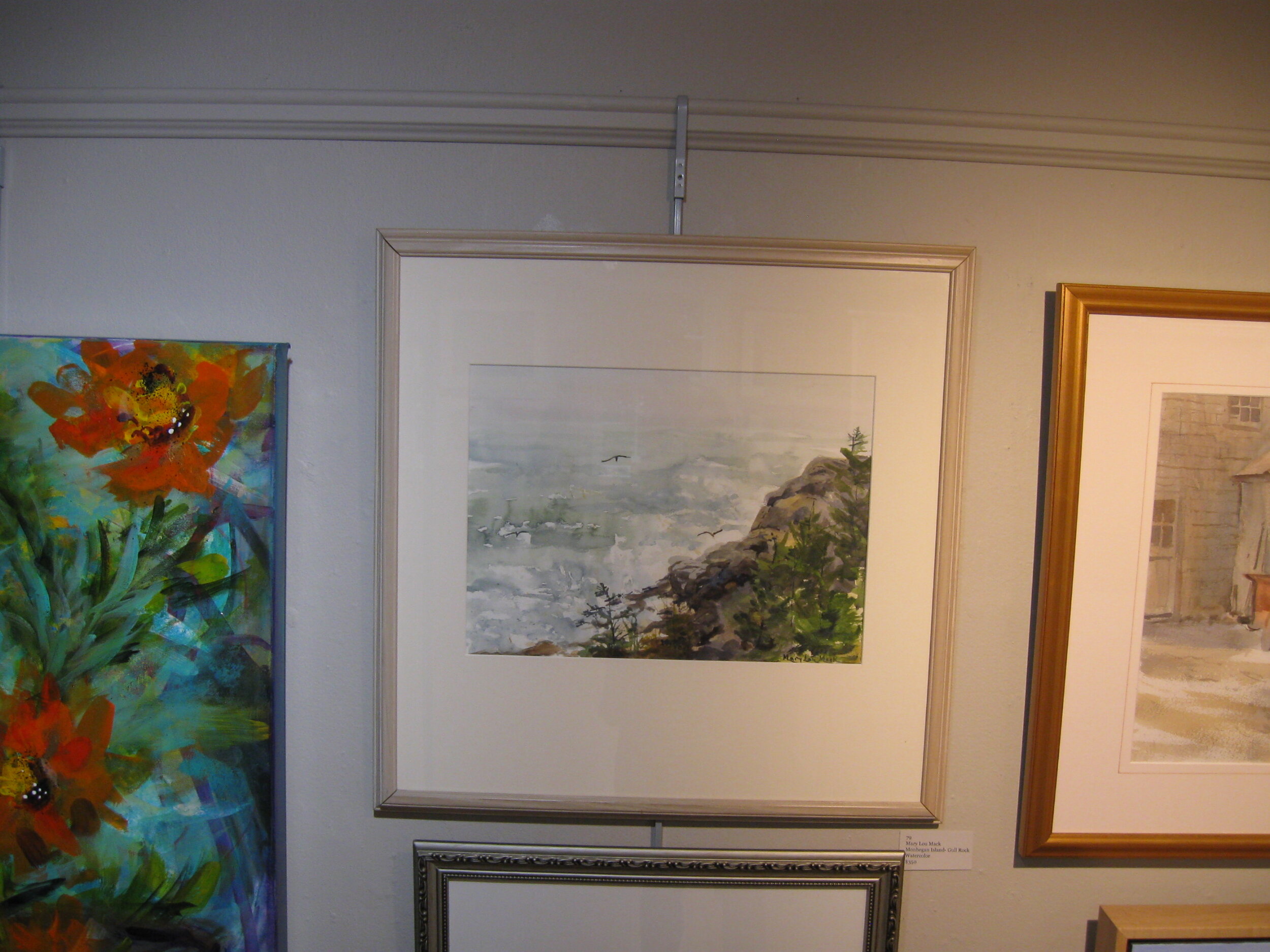 Mary Lou	Mack 	Monhegan Island- Gull Rock	Watercolor	$350 