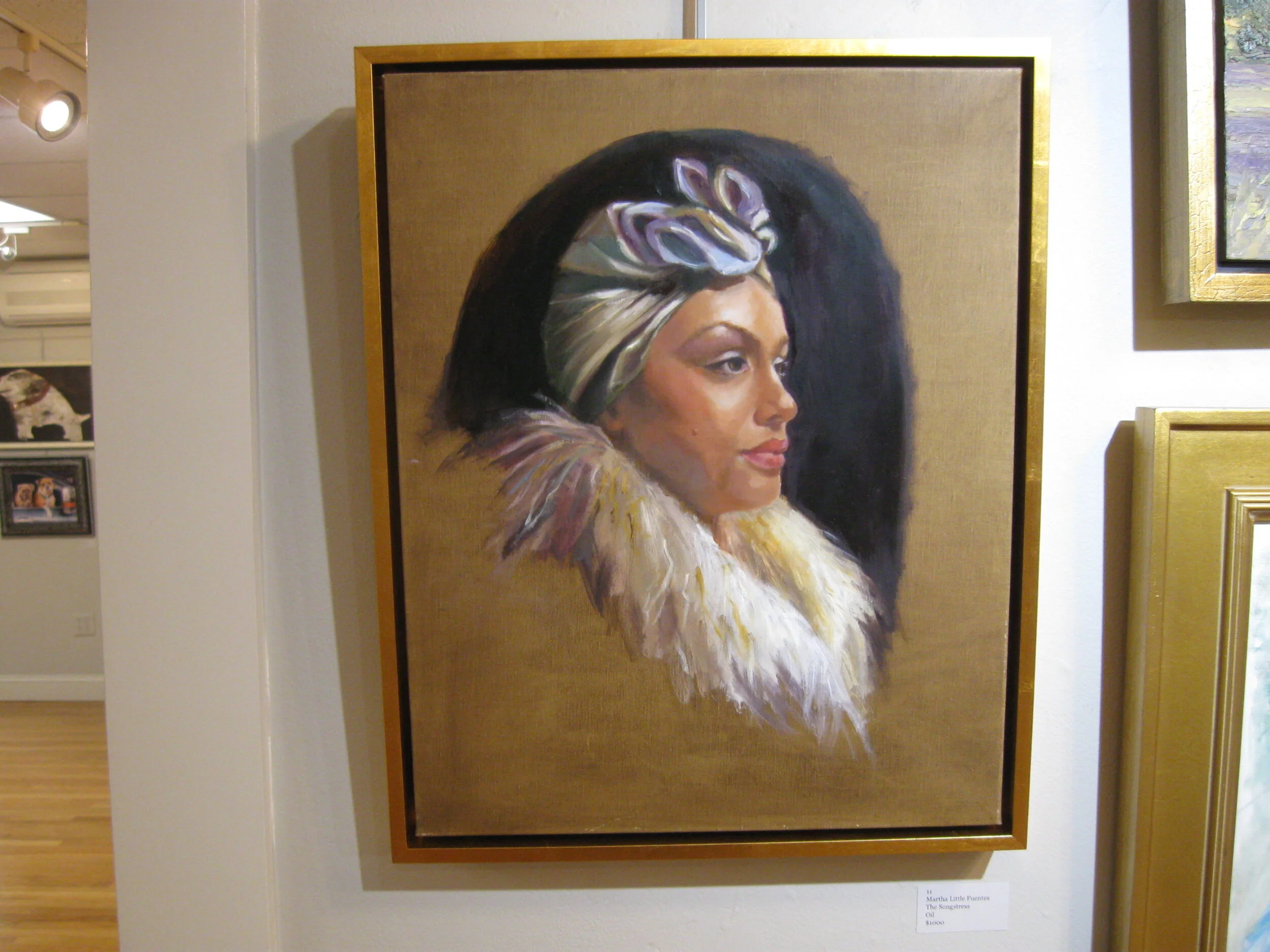 Oil/Acrylic Second Place-Martha Little Fuentes The Songstress Oil $1000