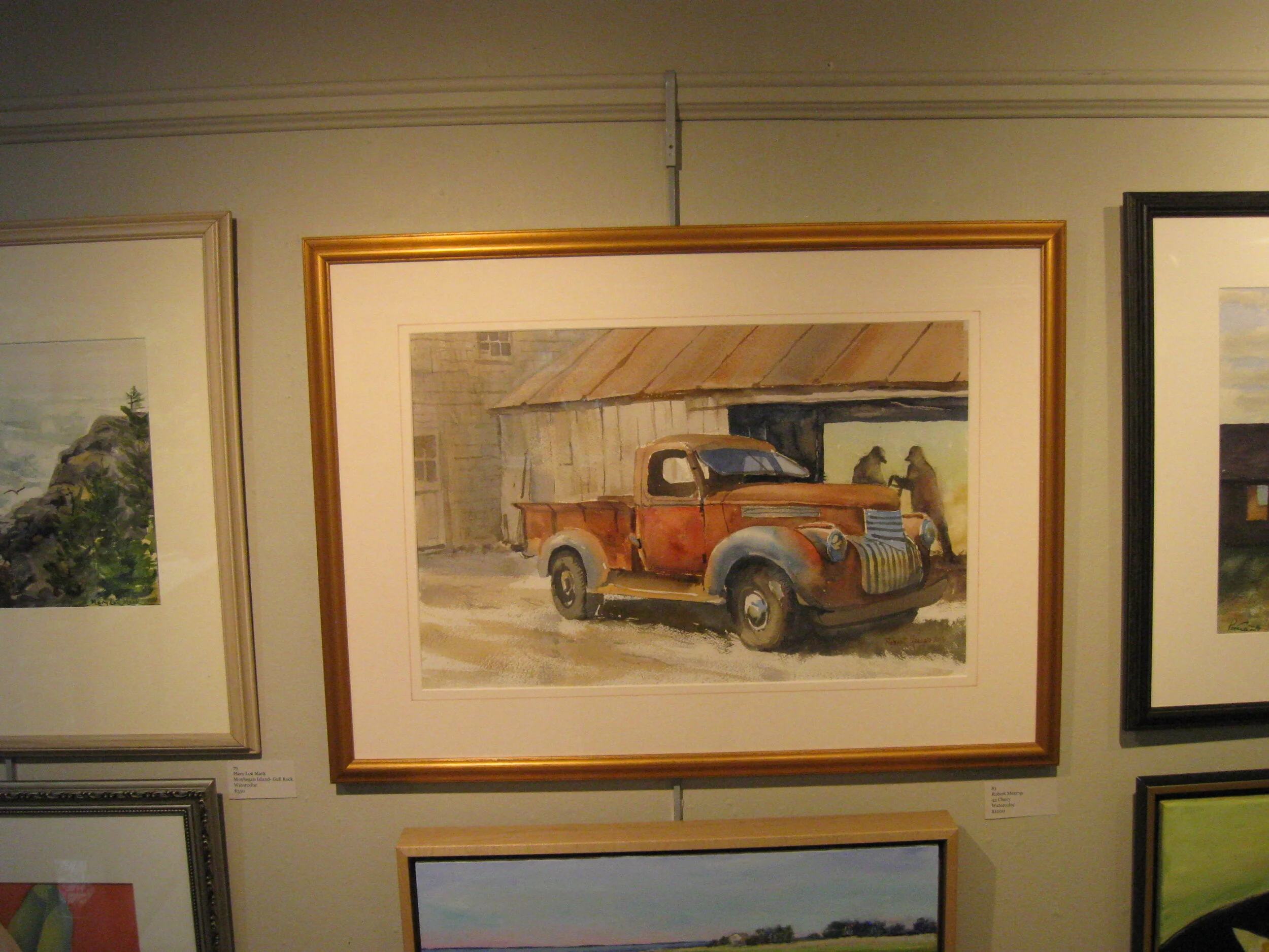 Watercolor  First Place  #81 Robert Mesrop 42 Chevy Watercolor $1200