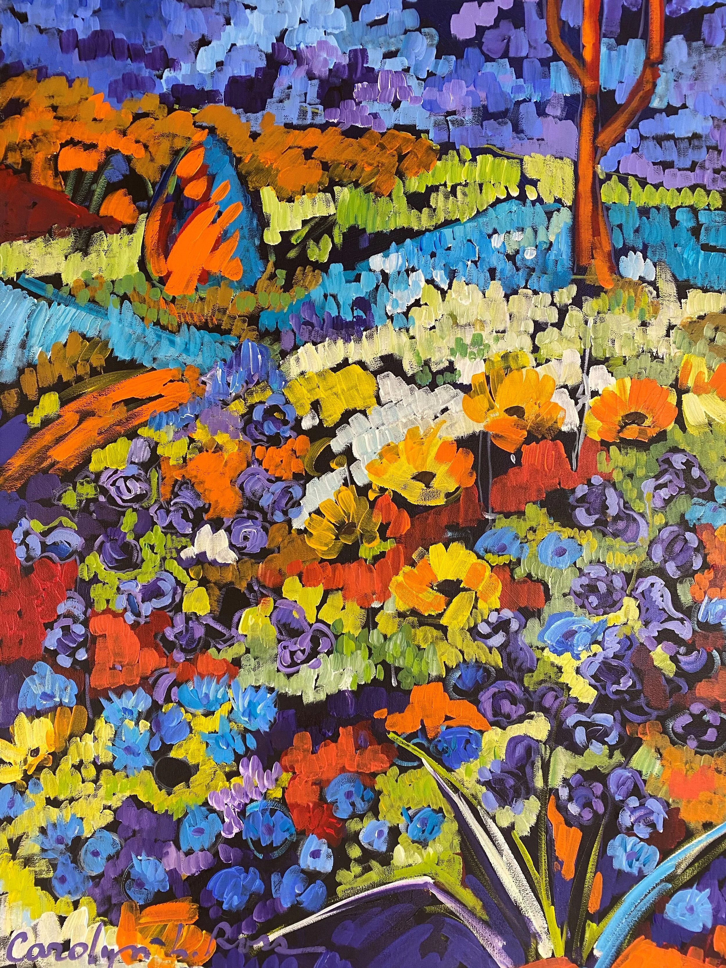 Carolyn	Ross-Orange Tree Garden, Acrylic $1700