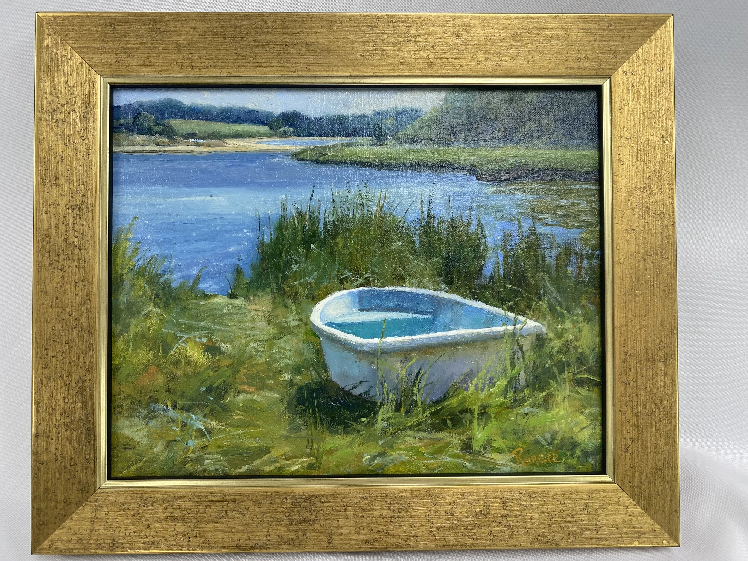 Peg Runcie- Blue Boat, Oil $400