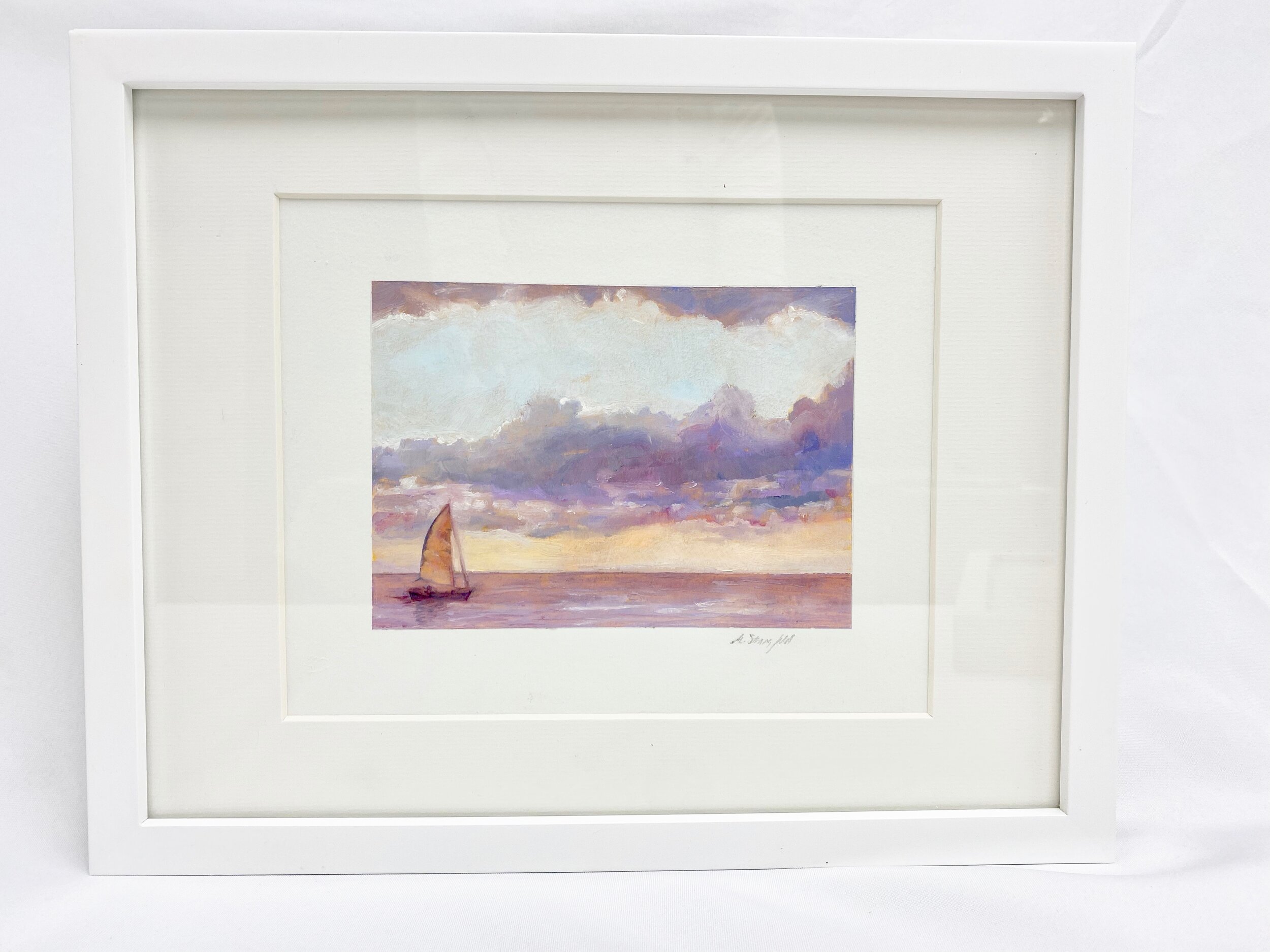 Marian	Strangfeld- Pink Sails, Oil $325