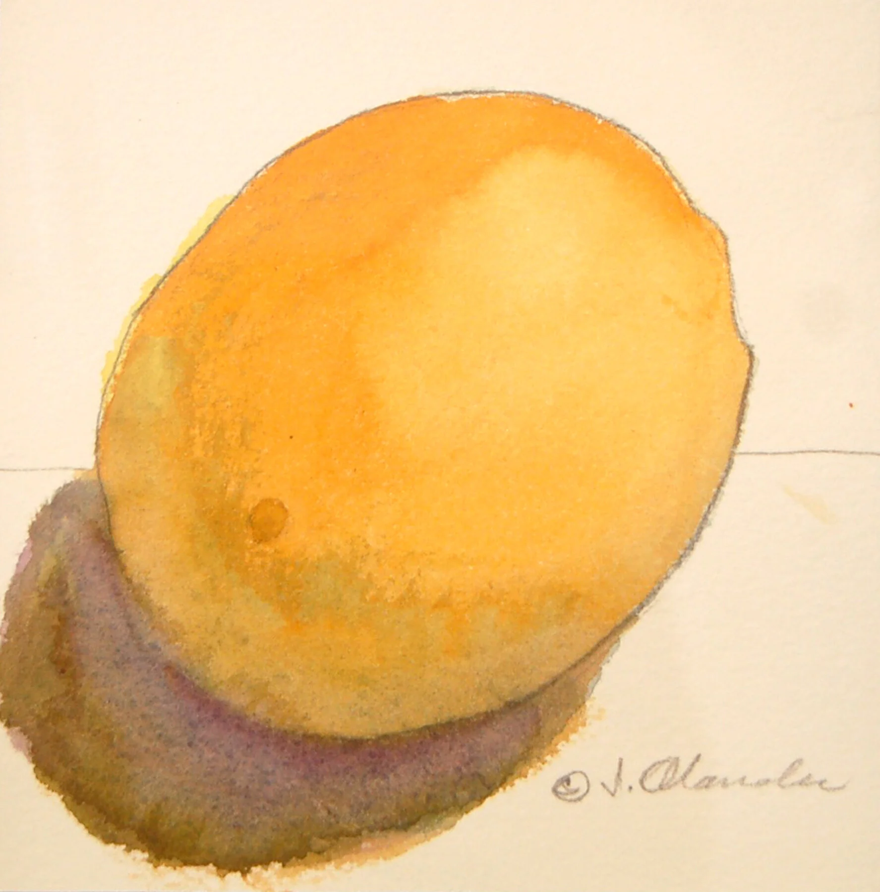 Julie	Olander	Orange 3	Watercolor	 $75 