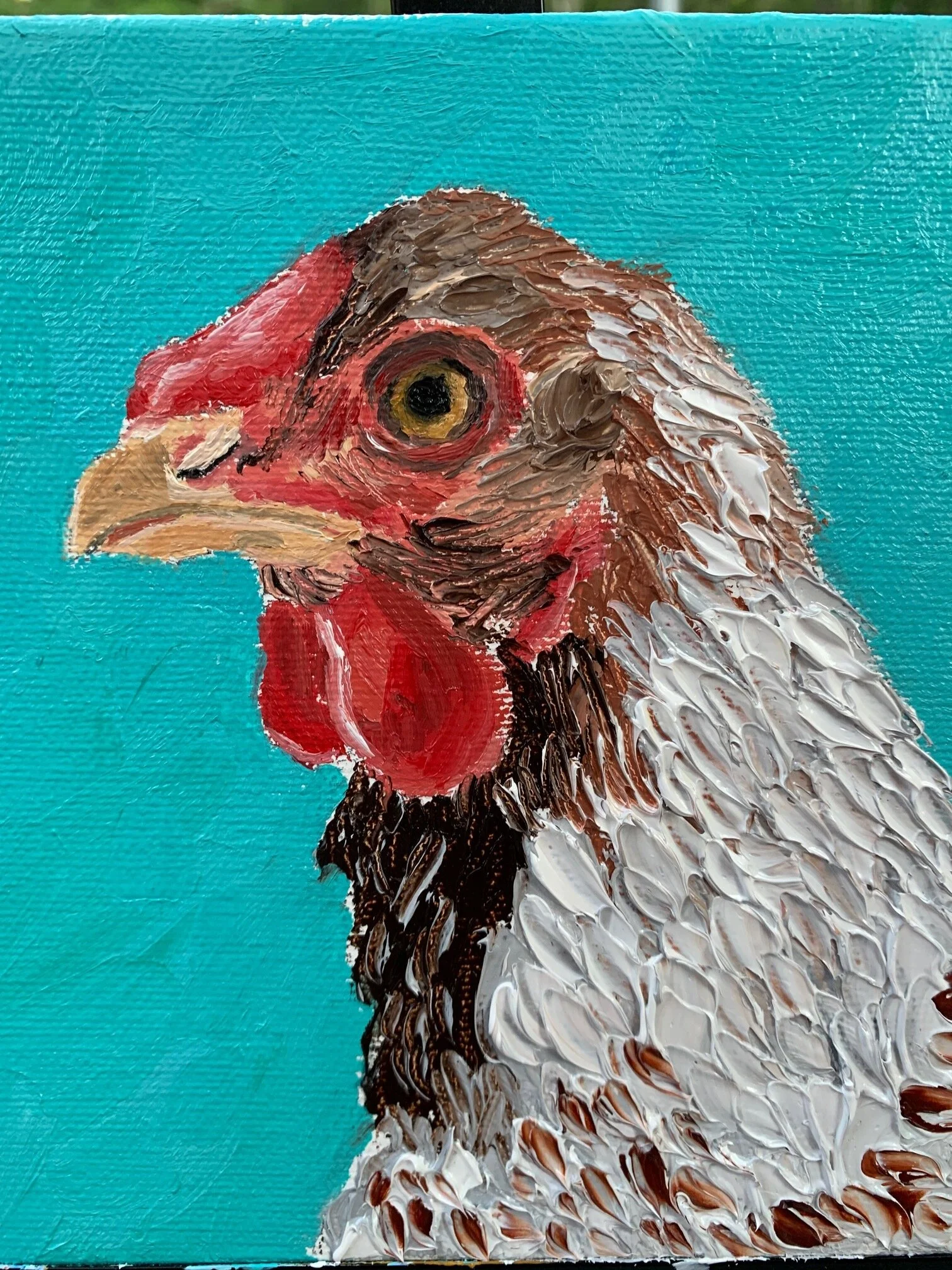 Darlene	Rogers	Portrait of a Chicken #4	Oil	 $125 