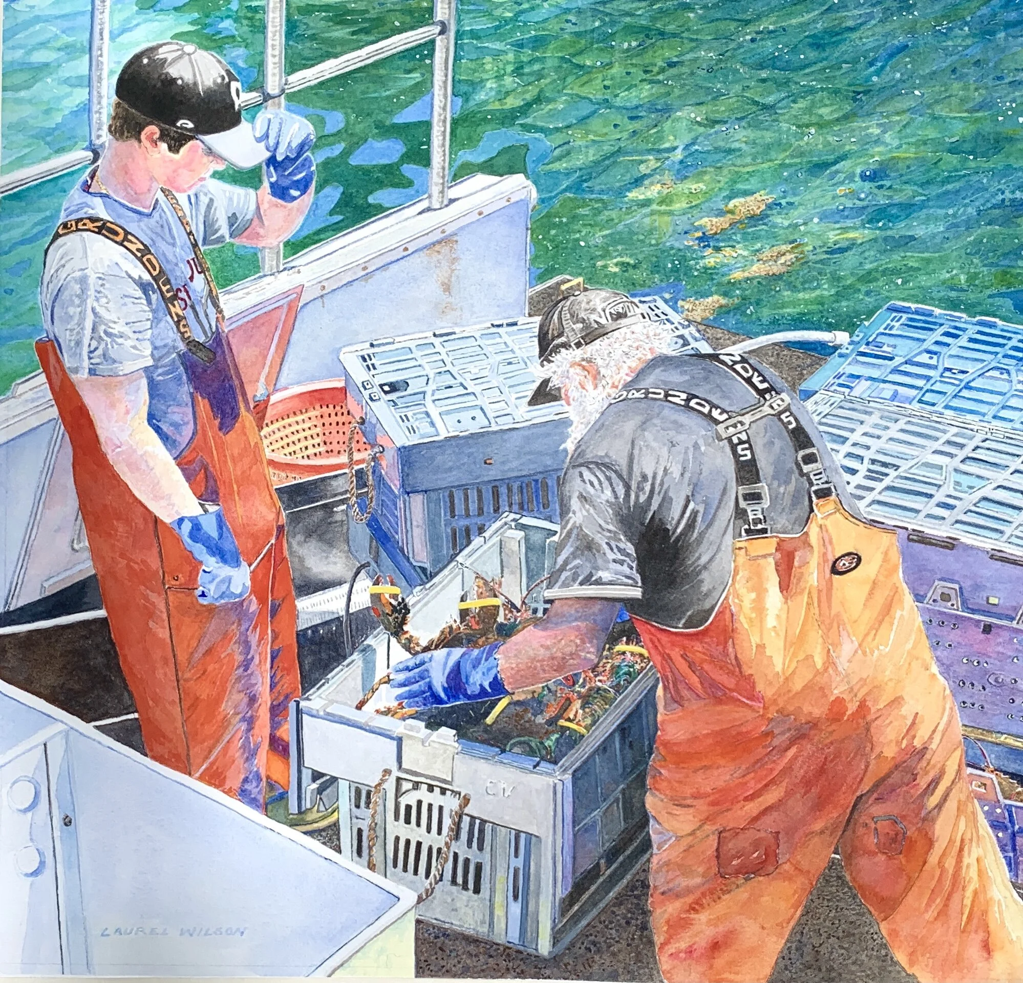 Laurel	Wilson	The Lobsterman and The Apprentice	Watercolor	 $2,000 