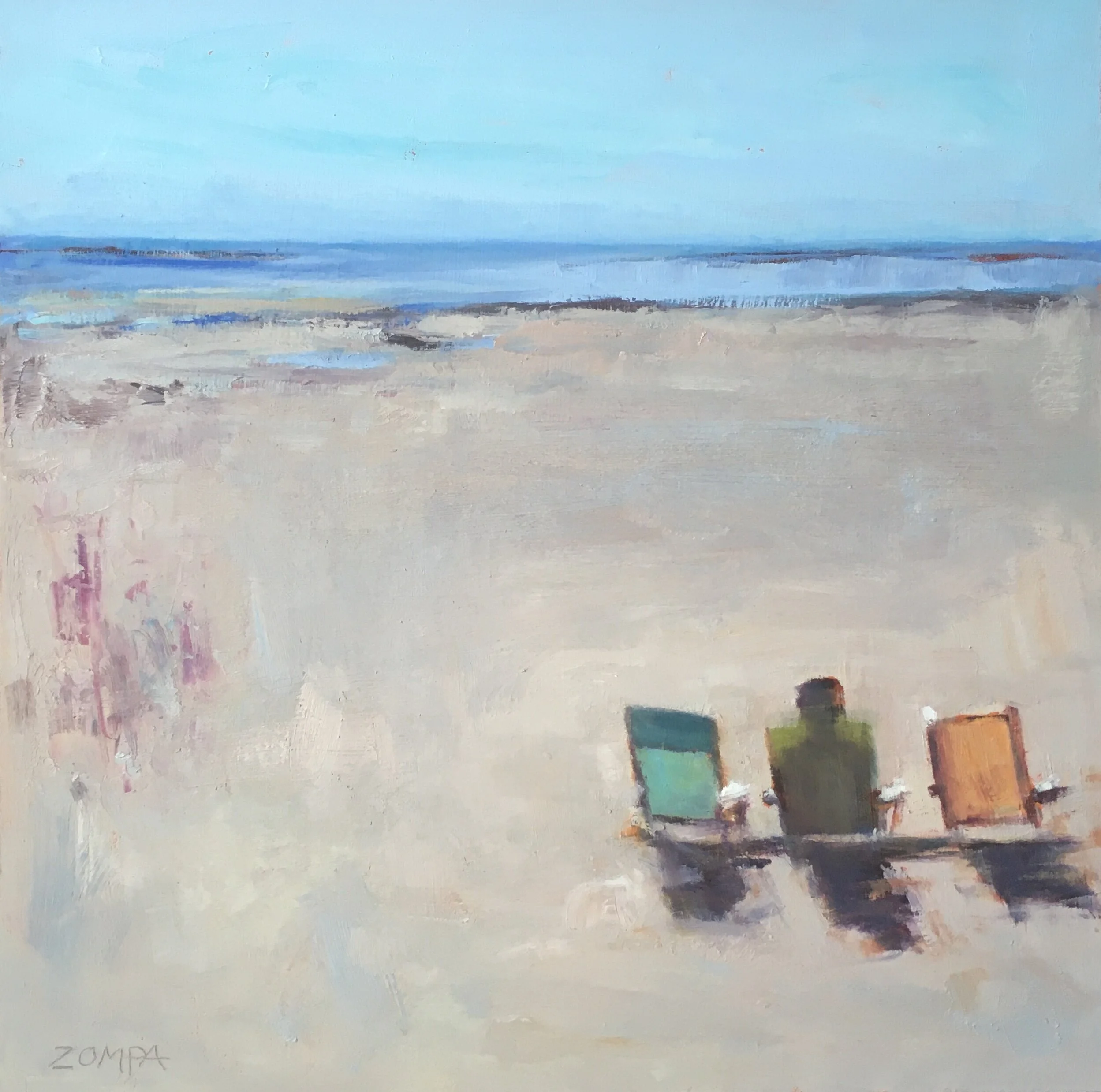 Denise	Zompa	Beach Chairs	Oil	 $500 