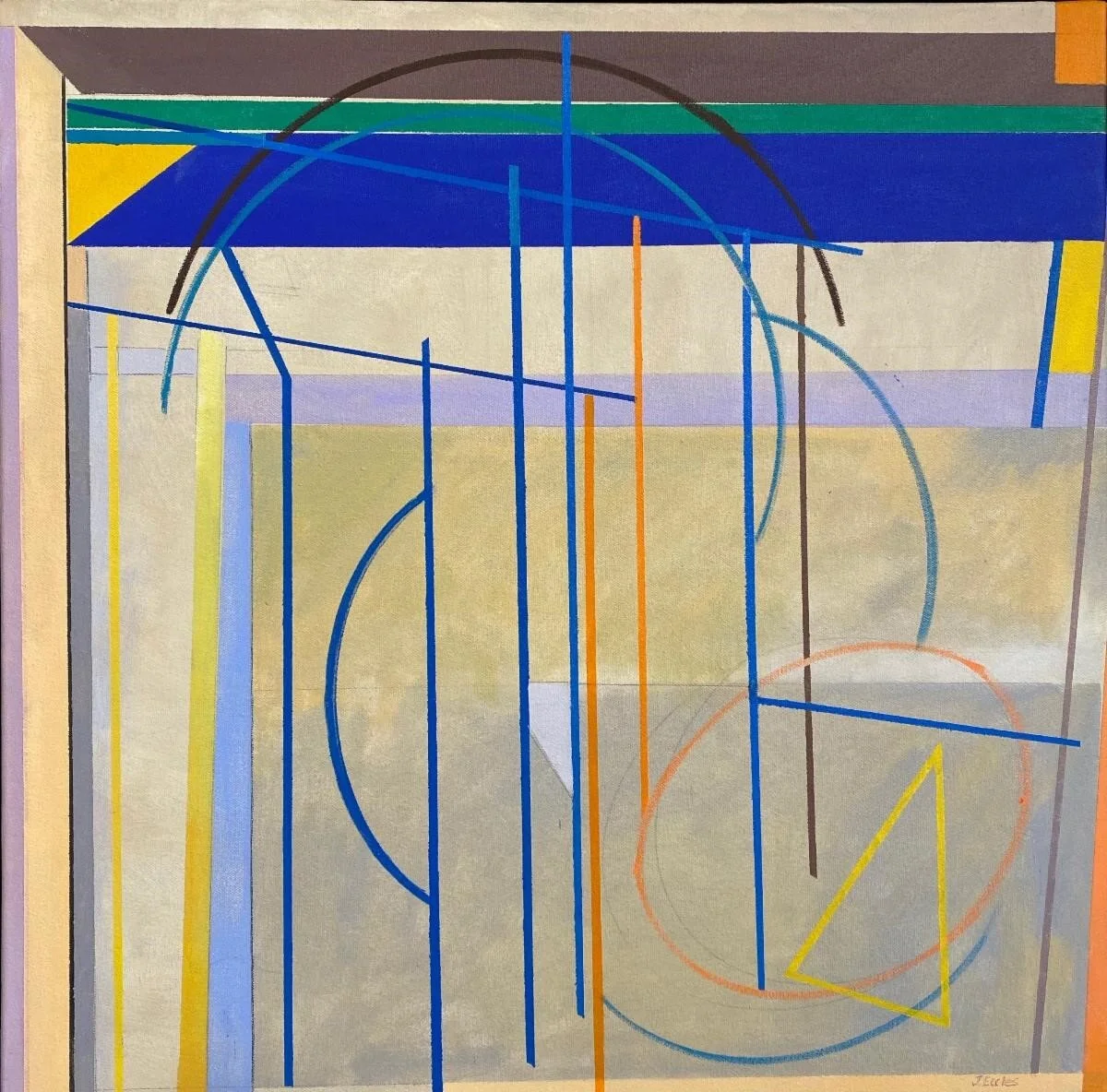 2nd Place Large  Jane Eccles – Hopscotch, Oil $1,800