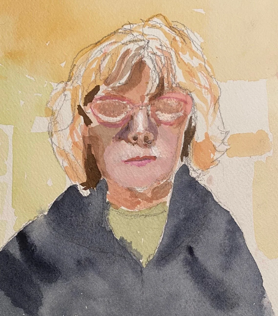 Anne	Pouch-	Self Portrait	Watercolor	 $300 