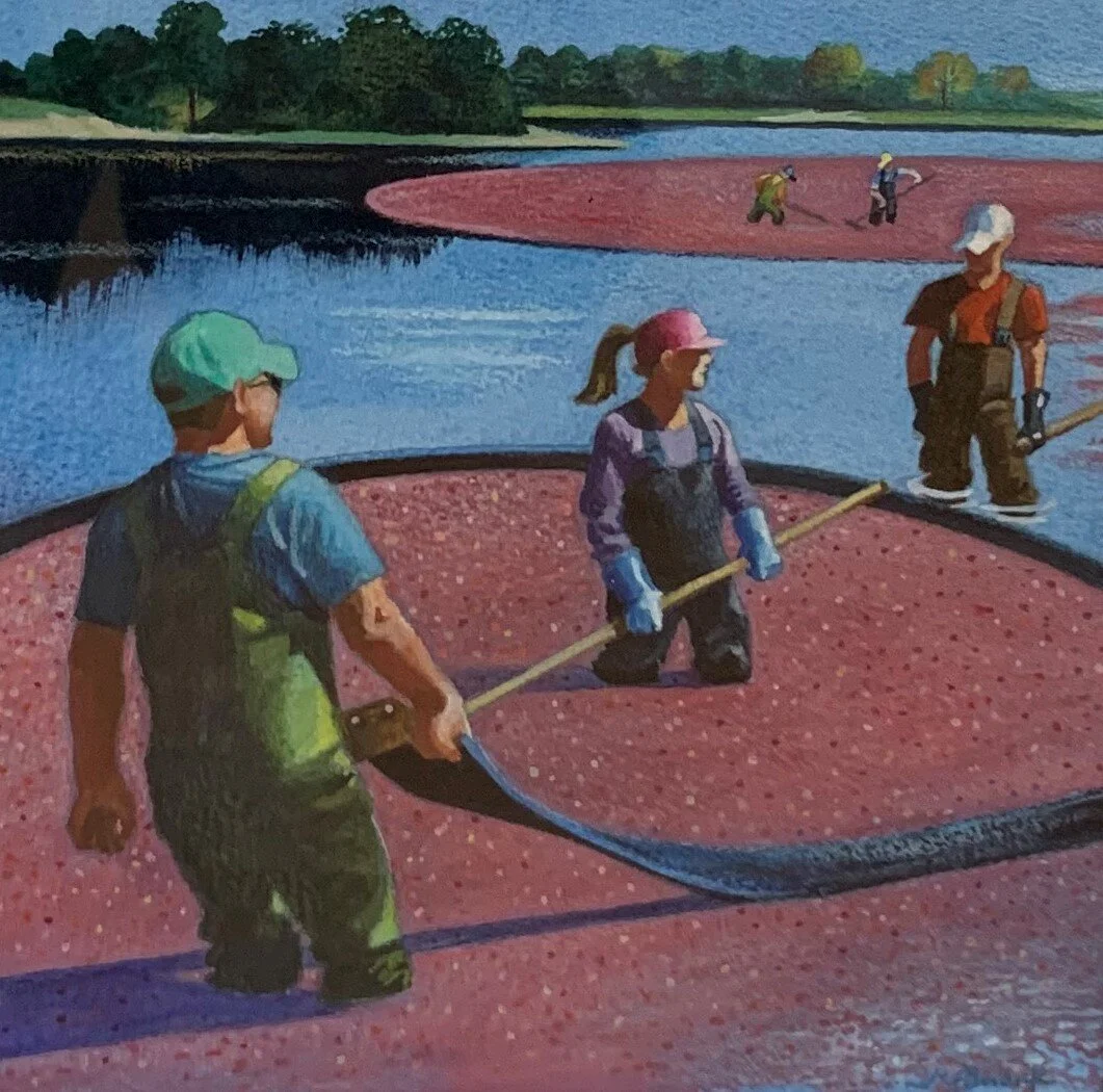 Margaret	Burdick-	Cranberry Harvest	Watercolor	 $450 