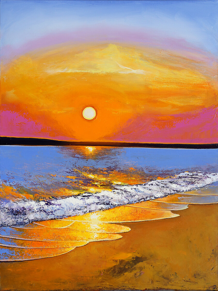 Steven	Mairella-	Late Summer Sunset at Harding's Beach	Acrylic	 $1,650 