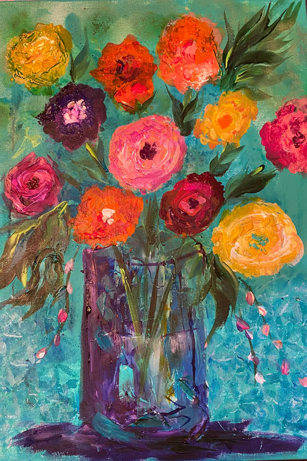 Gail	Tilton-	Colorful Blooms	Mixed media	 $195 